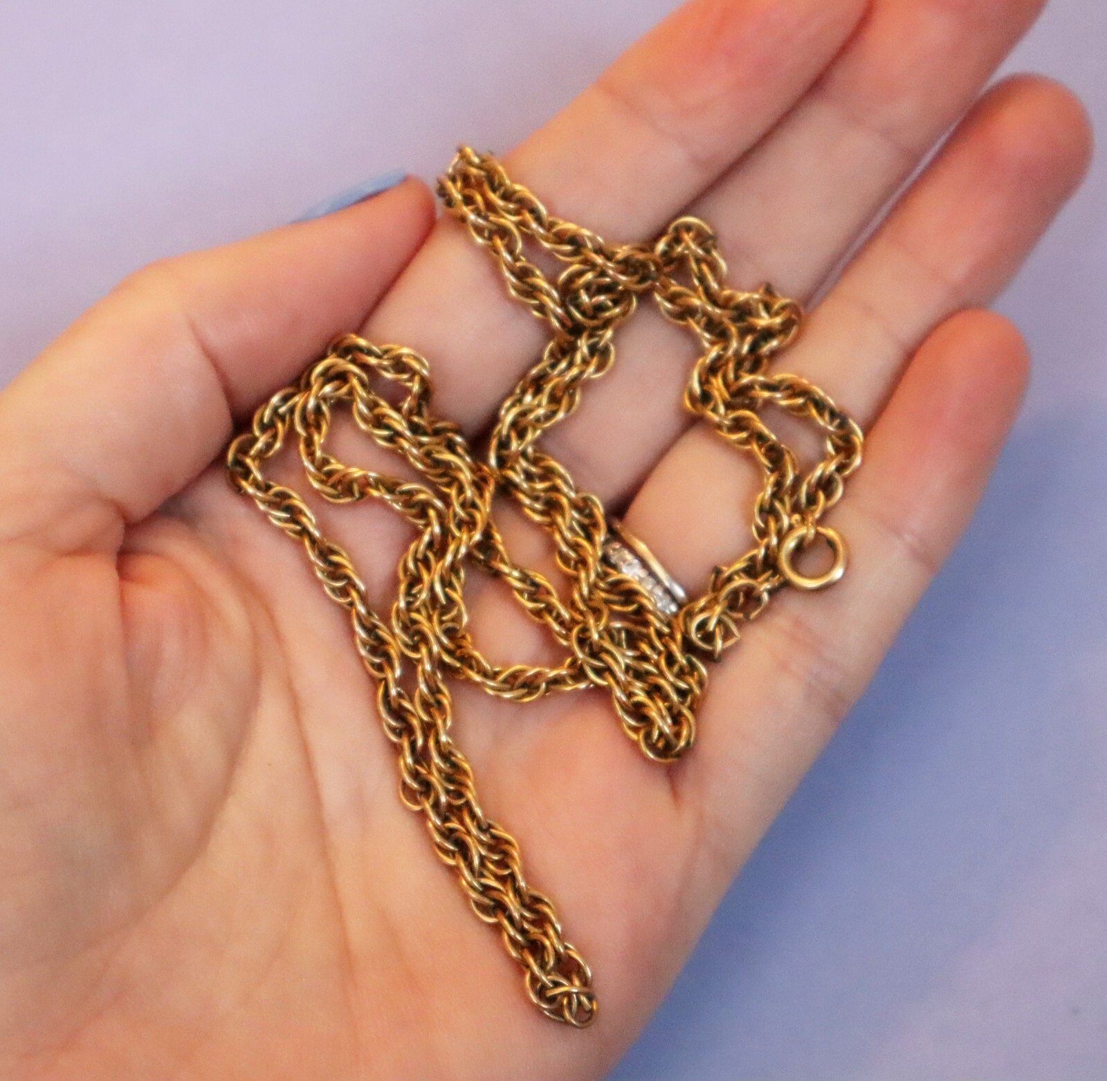 Vintage 1/20th 12k Gold Filled Chain Triple Link 25in Long 15.8g 4mm wide