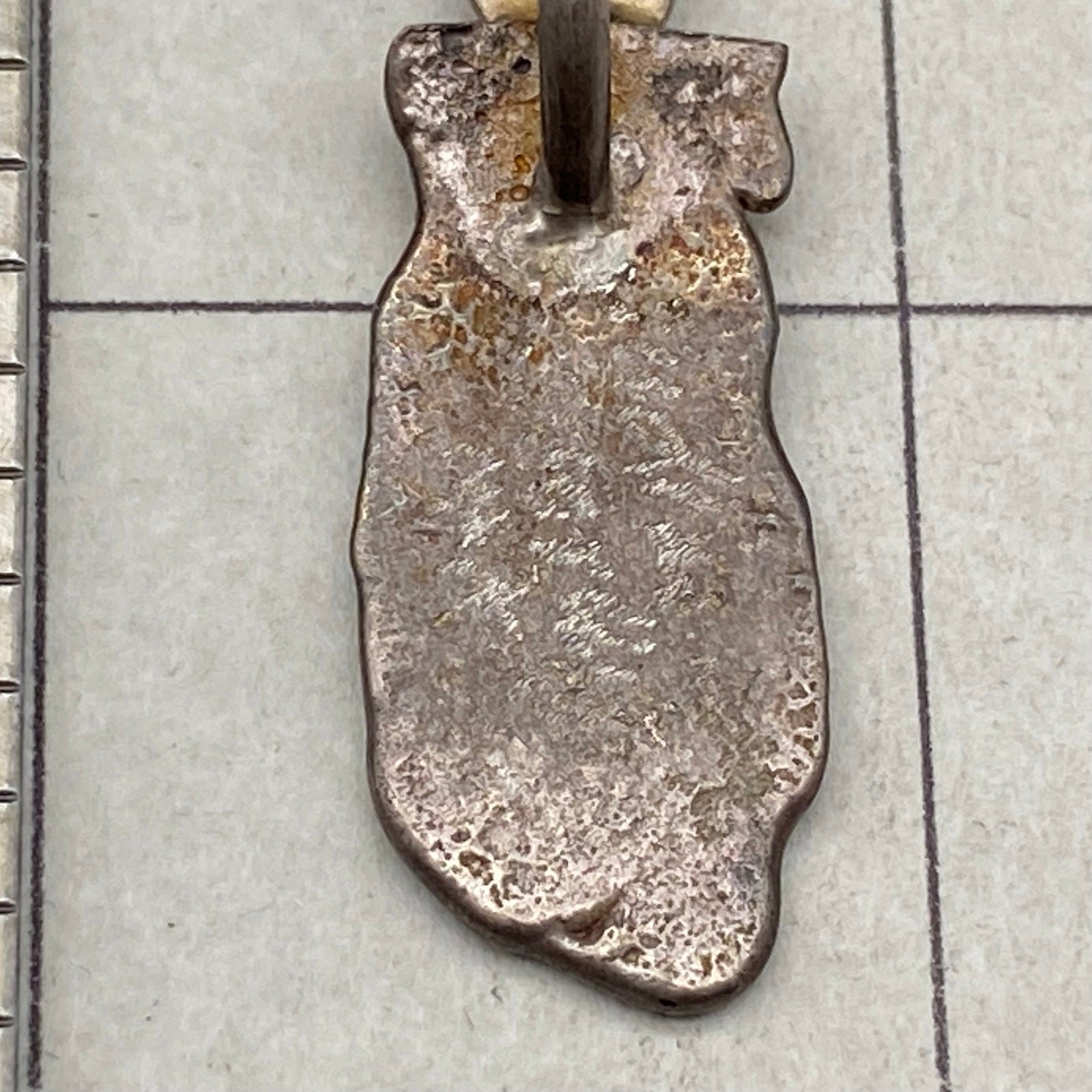 Vintage Modernist Abstract Cast Silver Pendant