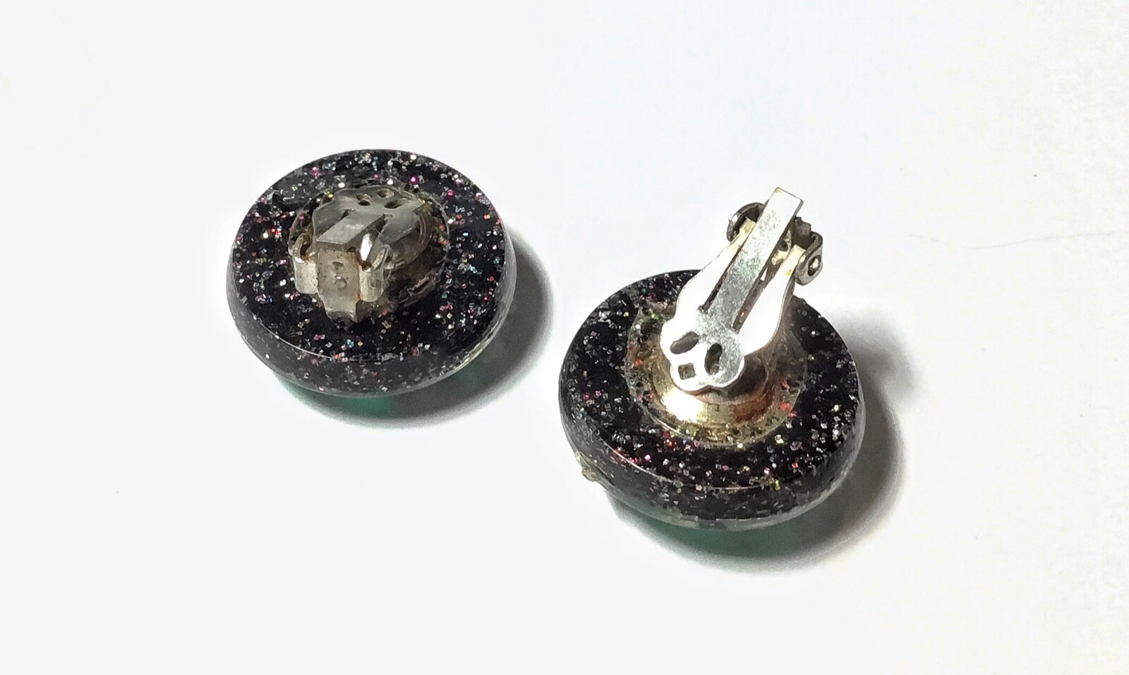 1950s Sparkly Confetti & Stars Lucite Earrings