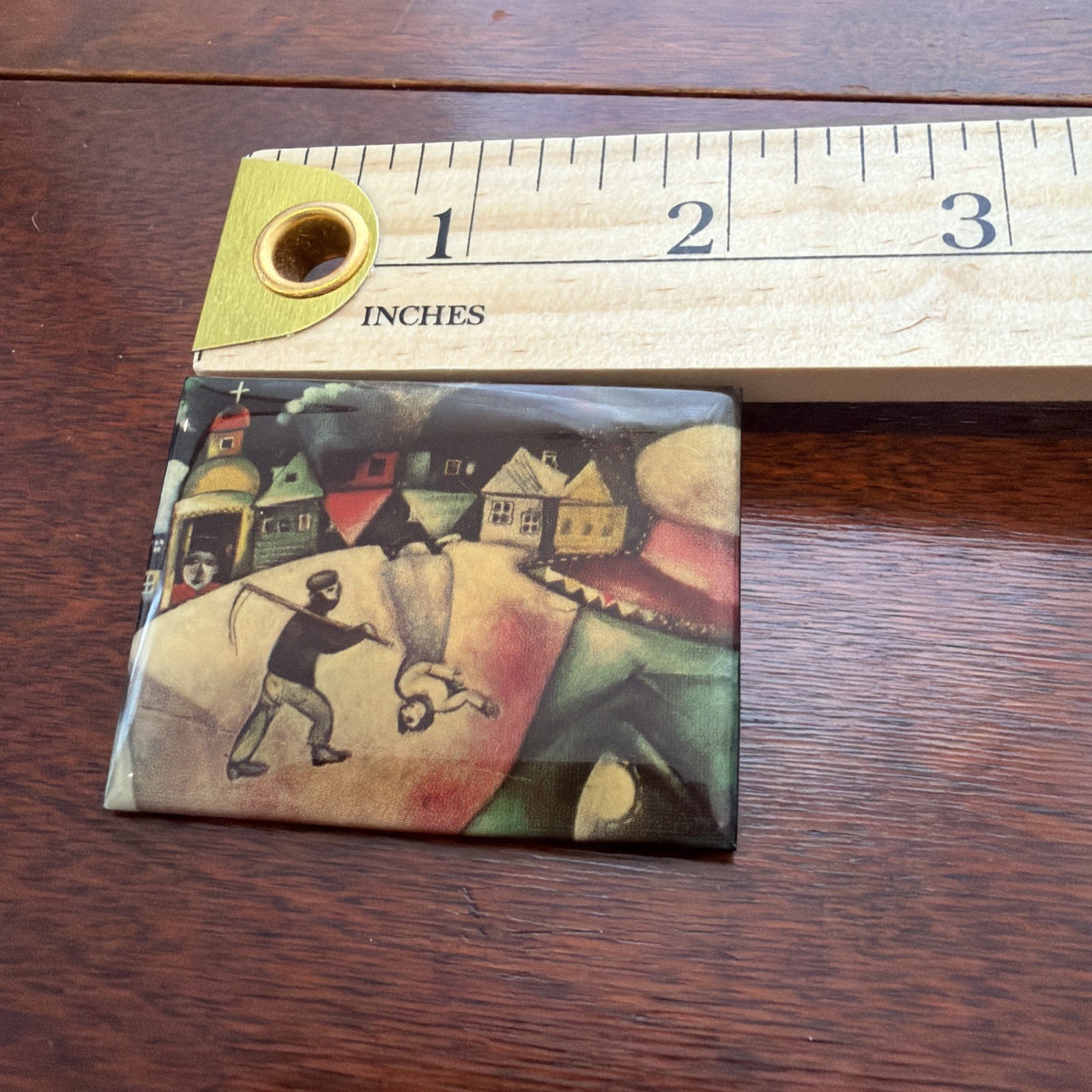 Marc Chagall💥Reproduction/Vintage Brooch/Pin “I and the Village” (1911)~Signed