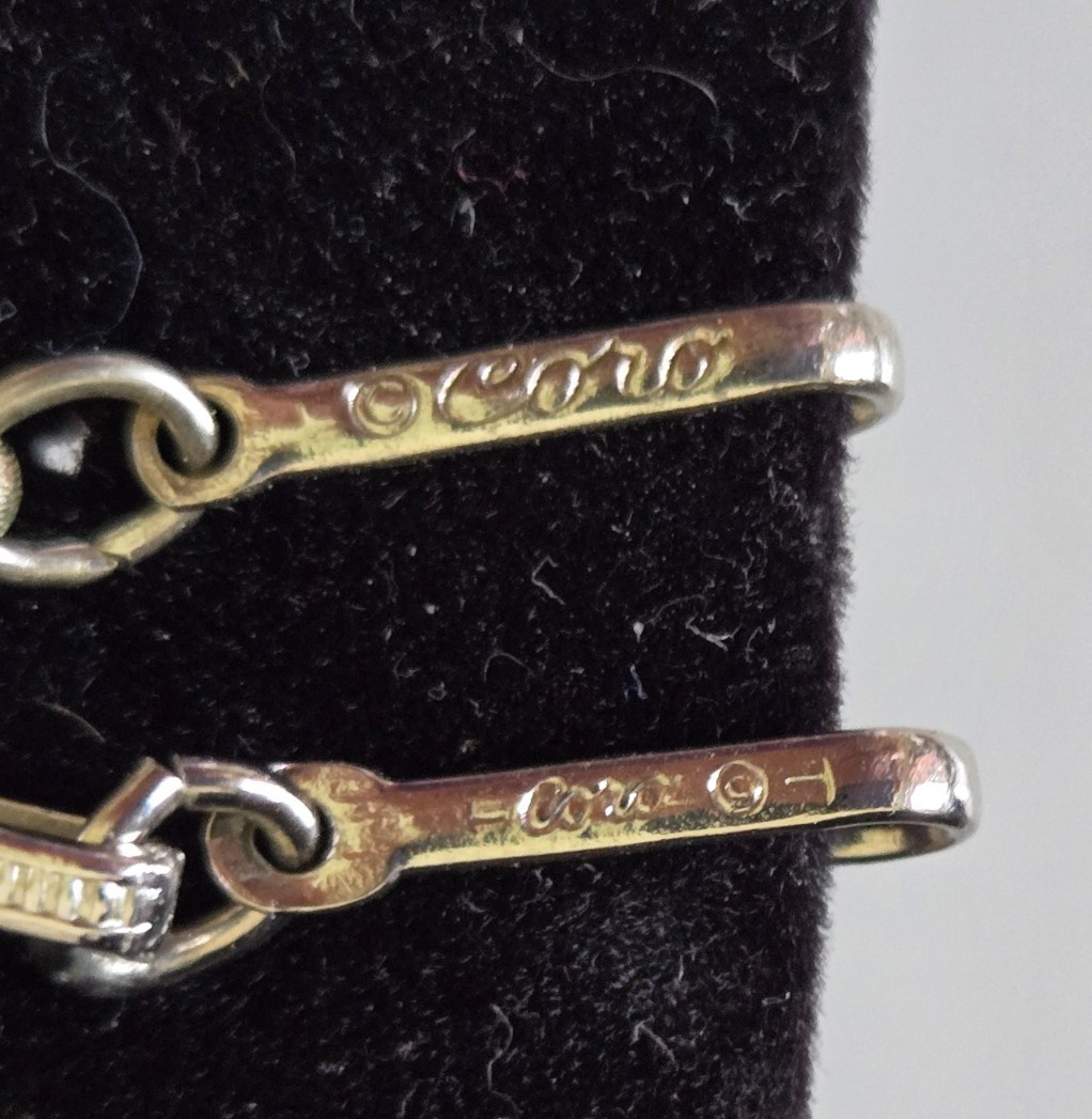 Coro Vintage Chunky Silvertone Necklaces, 2 Signed on Hook, 1 With Stone Accents