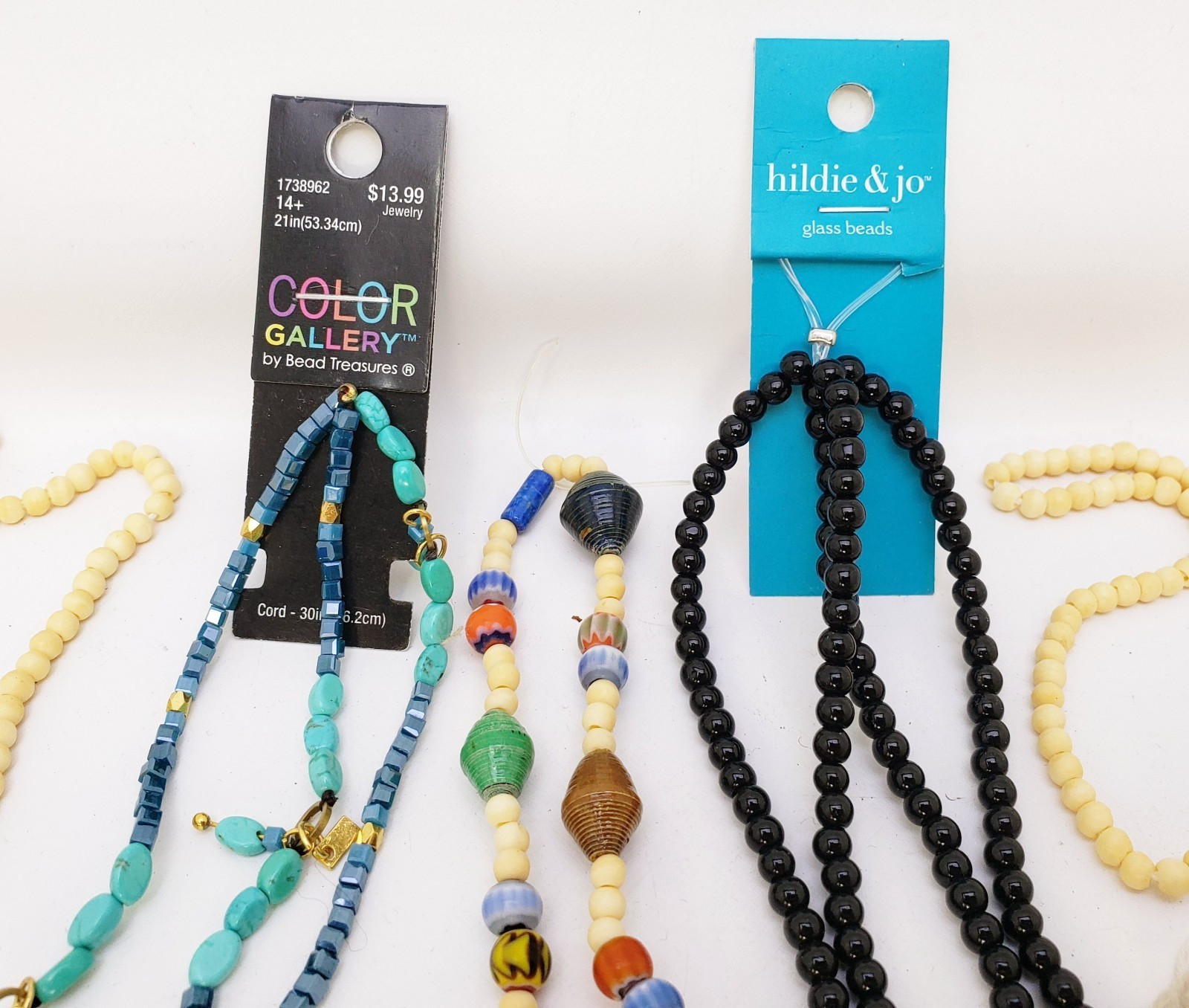 Glass Bead Necklaces Lot Hildie & Jo and Other Beads Plus FREE Beads
