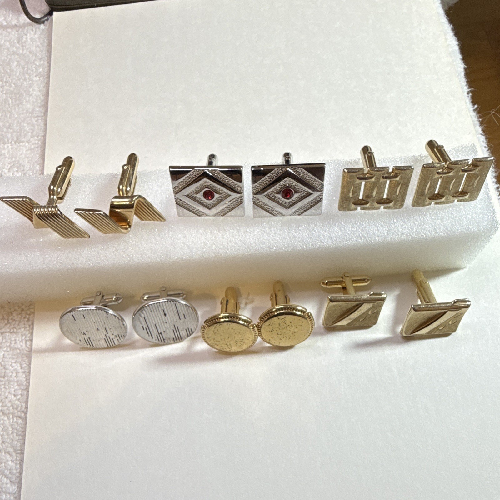 Vintage Swank Cufflinks Lot of 6 Pairs Mid-Century Men’s Dress Accessories