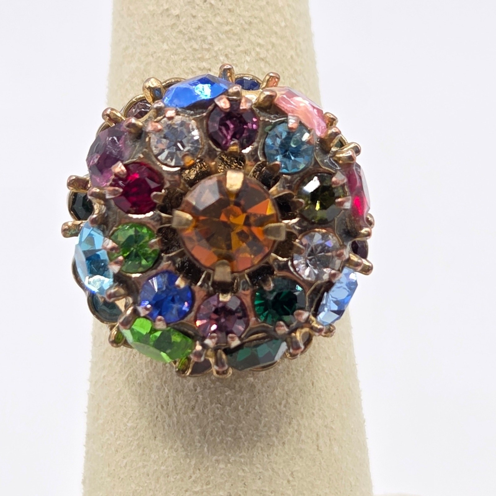 Vintage Rhinestone Cocktail Ring
