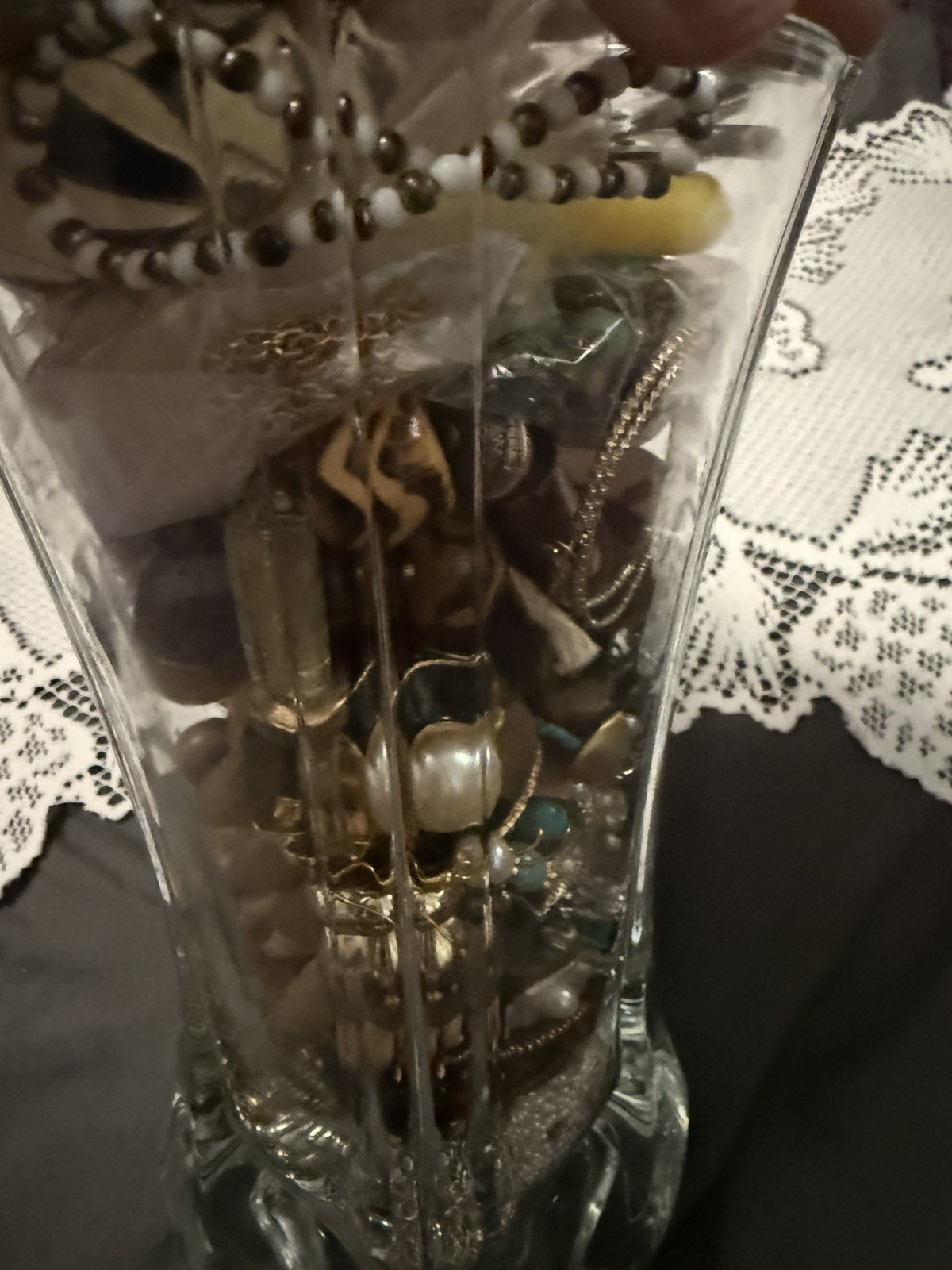5+lbs Mystery estate jewelry Jar Untested Wearable Vintage Modern 50 pieces