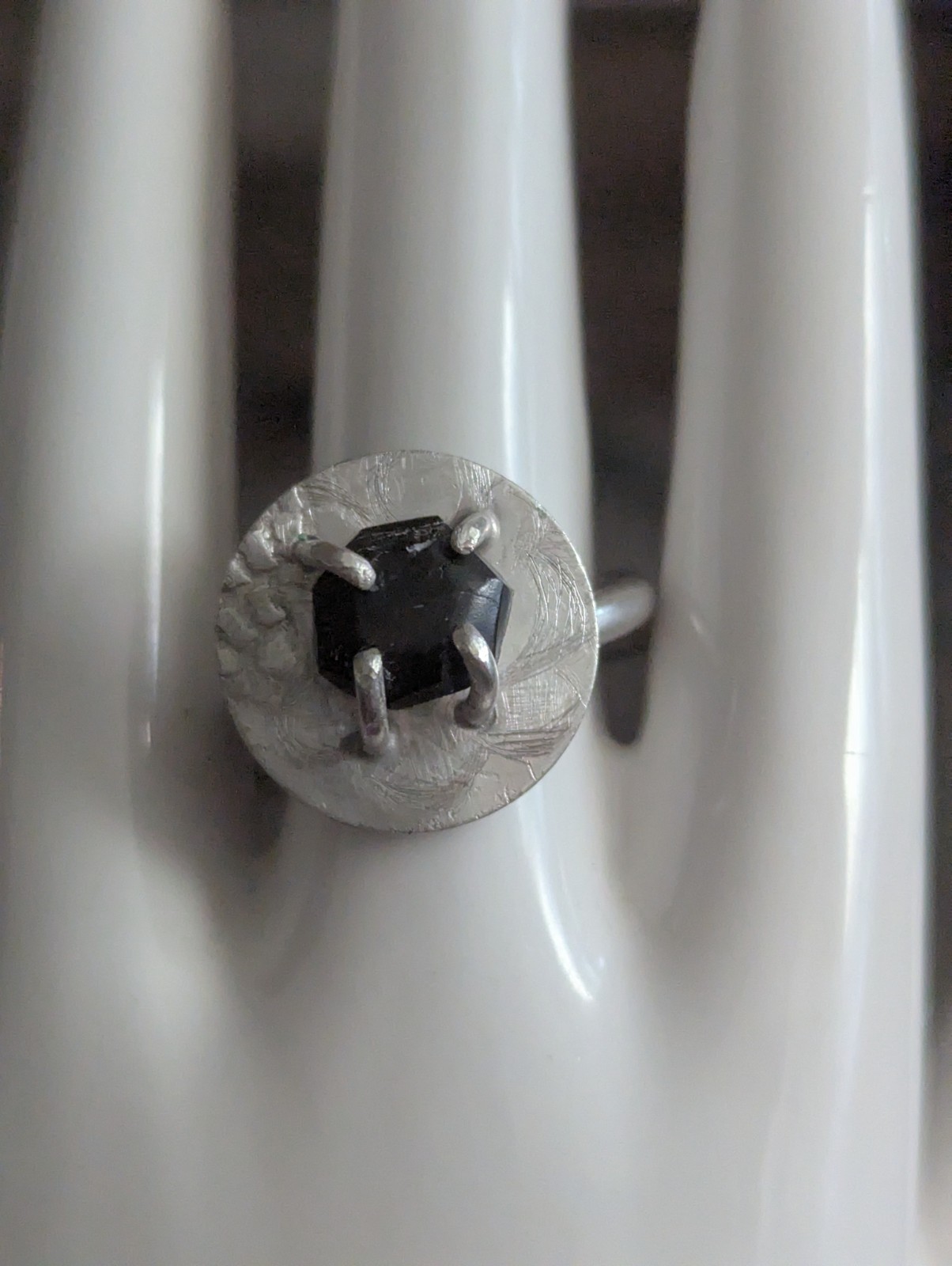 Vintage Silver Modernist Ring 7.5 Freeform Art Sculptural Irregular Handmade