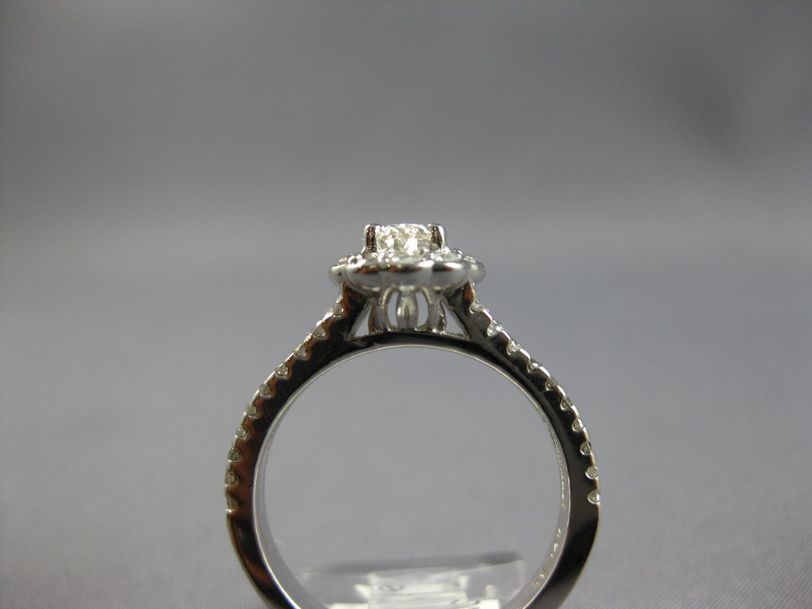 1.20CT WHITE & LIGHT CHOCOLATE FANCY DIAMOND 14KT WHITE GOLD 3D ENGAGEMENT RING
