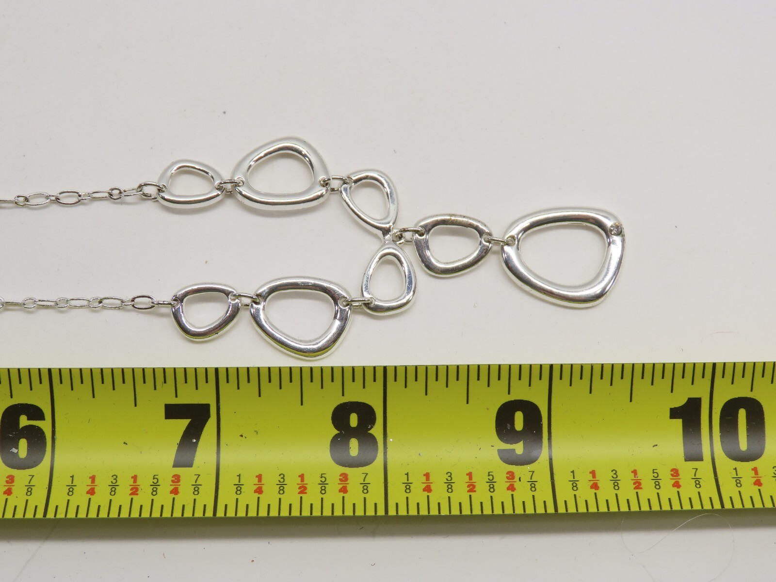 SAQ Jewelry Set Necklace Earrings Bracelet Silver Tone Gorgeous D2611