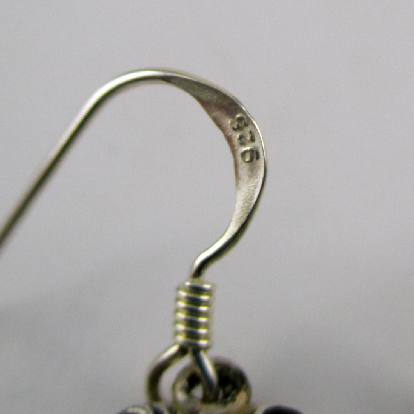 Sterling Silver PUFFY HEART Dangle Earrings DROP Brown County Silver VINTAGE New