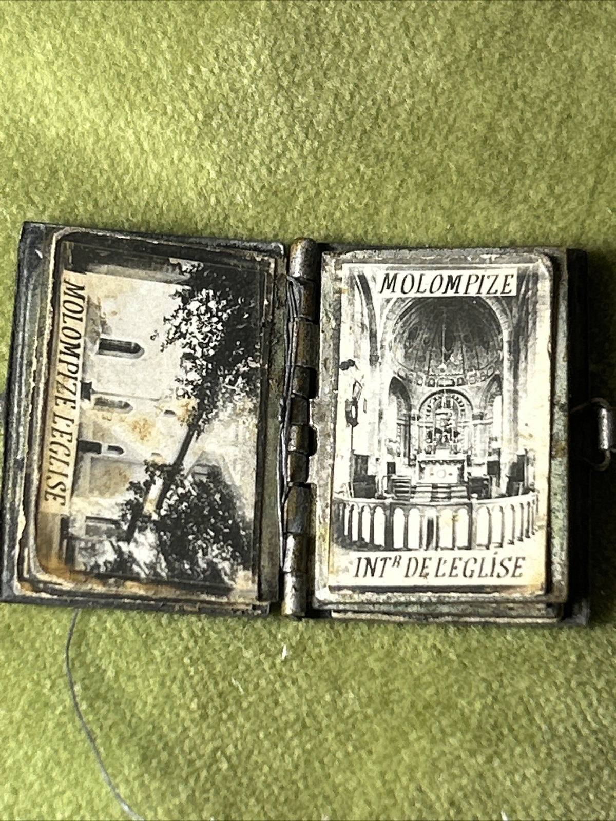 Vintage Silver French Monuments Pictures Book Tiny See Pictures Charm RARE
