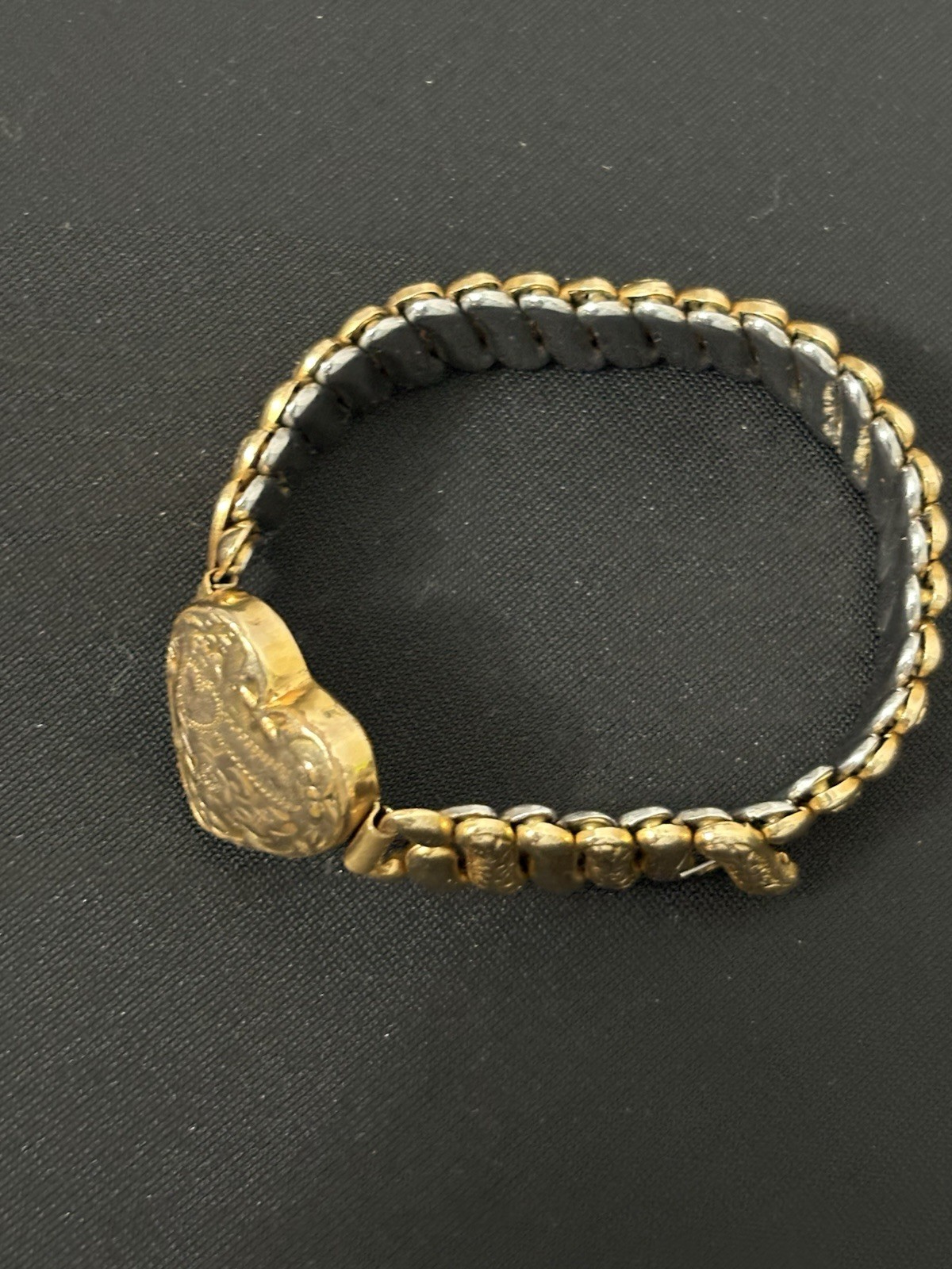 Vintage American Queen Sweetheart Bracelet Etched Gold Filled NEED REPAIR