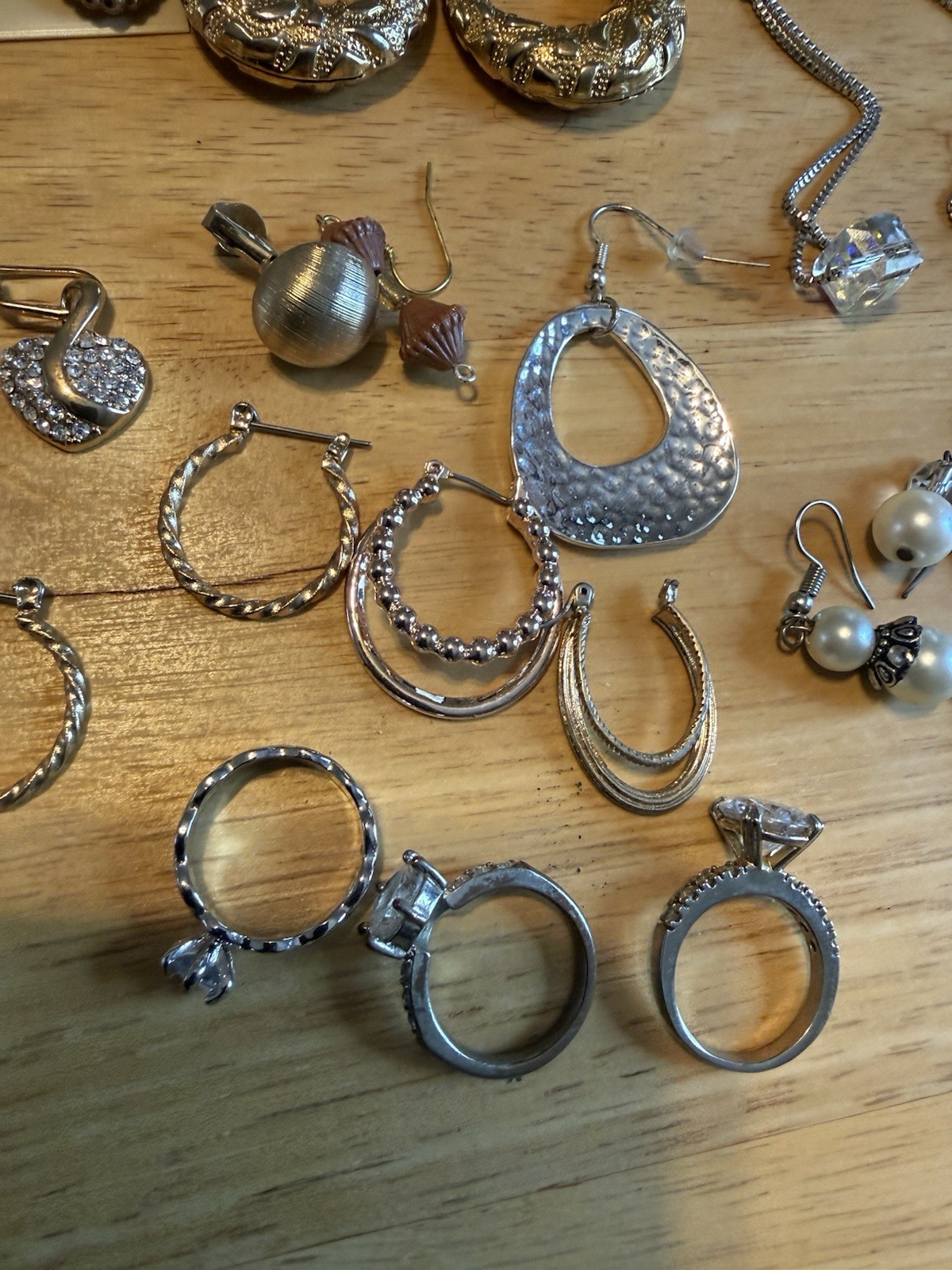 Mixed Metal Jewelry Costume Jewelry Rings Earrings Watches Bangles Gold Silver