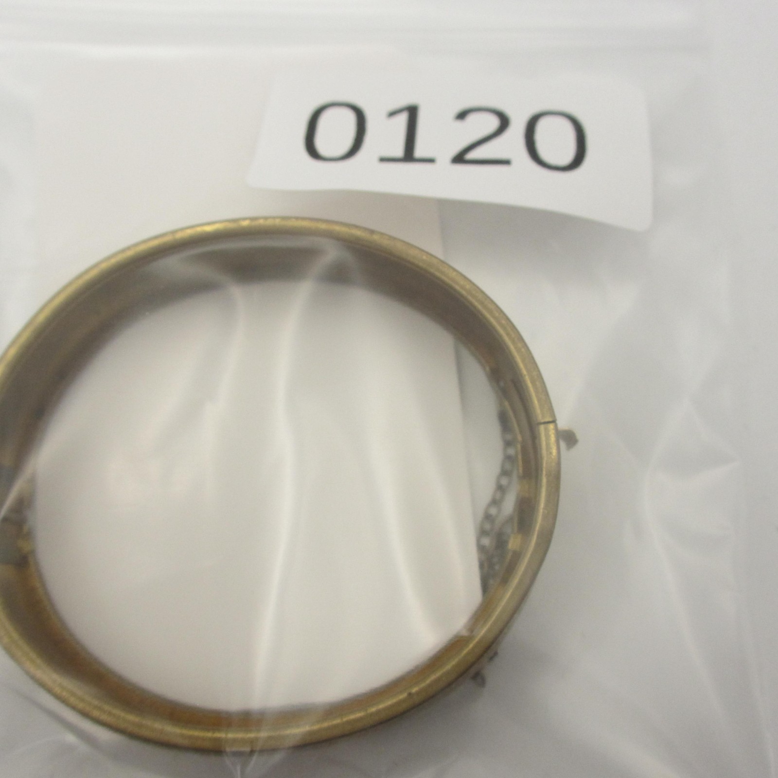 Vintage Etched Floral Bracelet Safety Chain Gold Tone