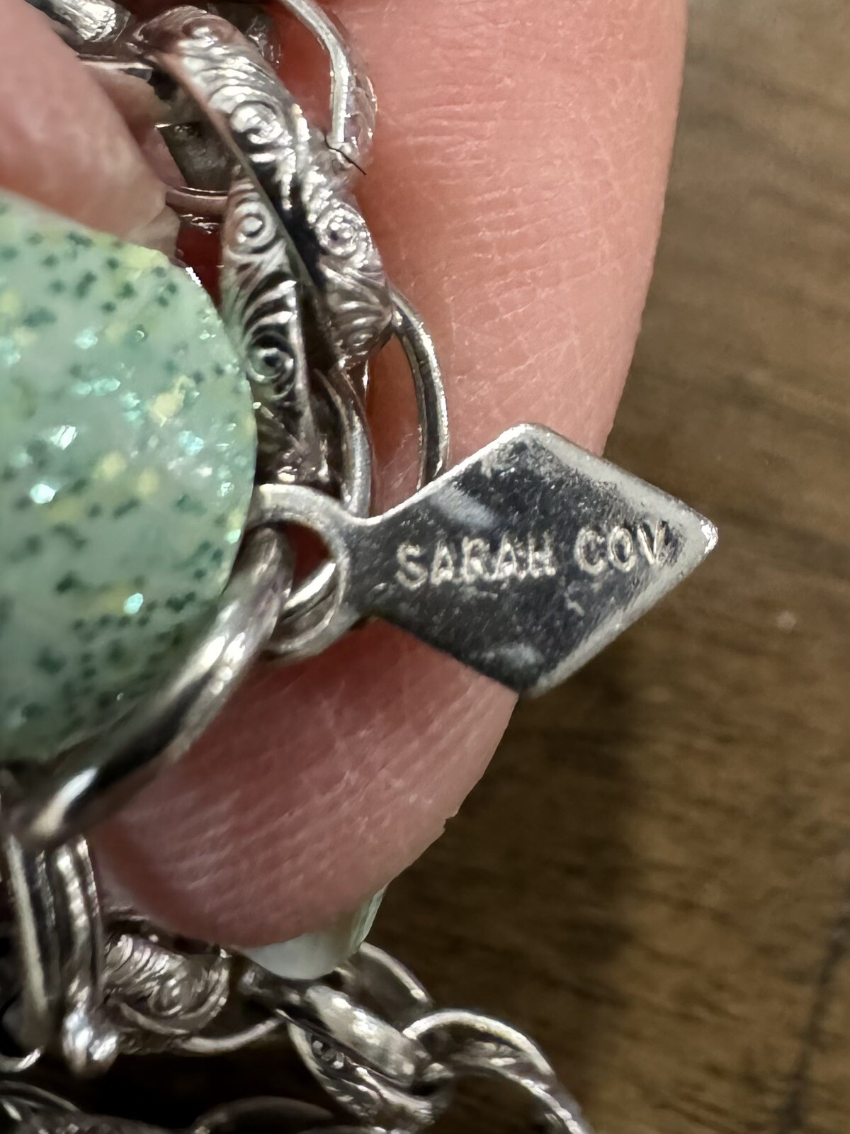 Vintage Sarah Coventry Silver Tone Necklace 36” Dbl Filigree Chain Link Fancy