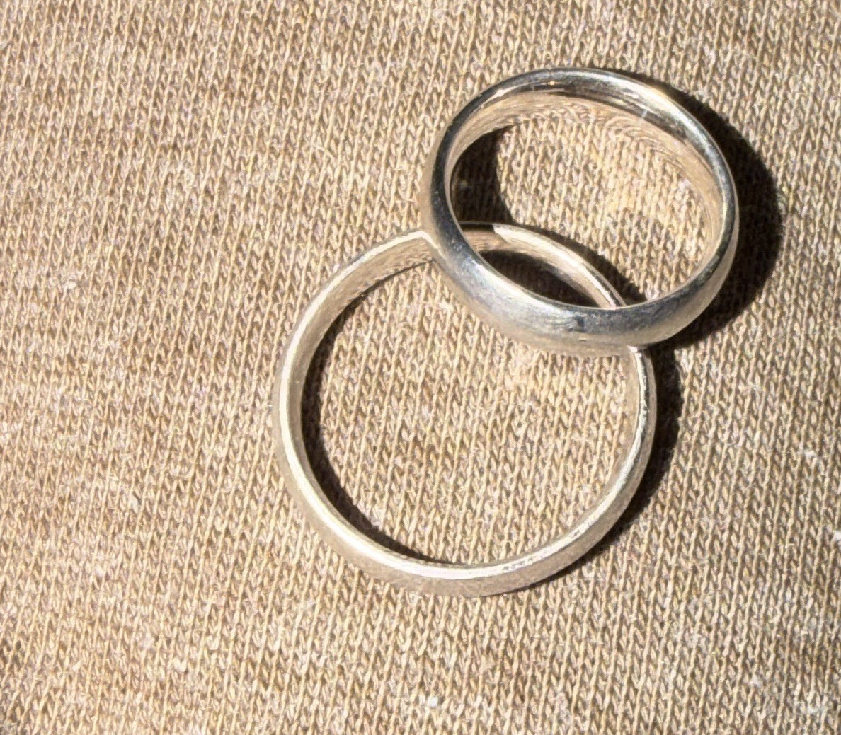Vintage 925 Silver Band Ring Size 12 No Stone Round Pre-owned
