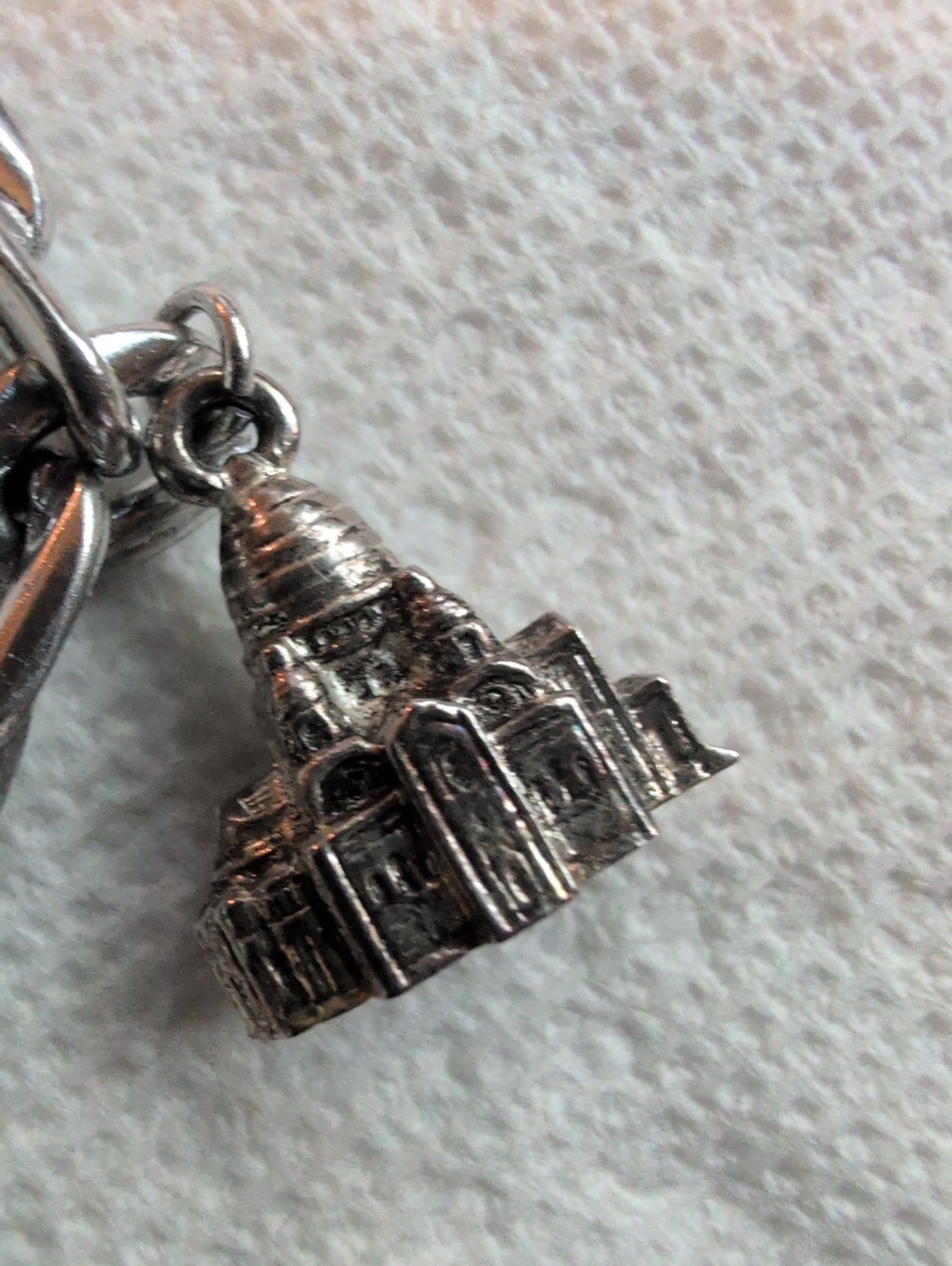 Vintage French Silver‑Tone Charm Bracelet “Made in France” Eiffel Tower