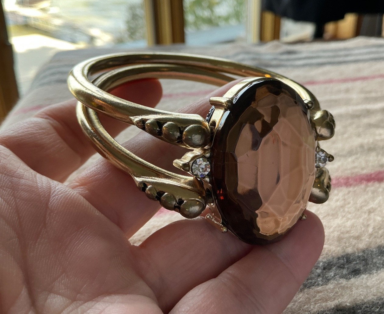 Unusual RARE Vintage reversible bangle bracelet!! Must See!!! VIDEO!