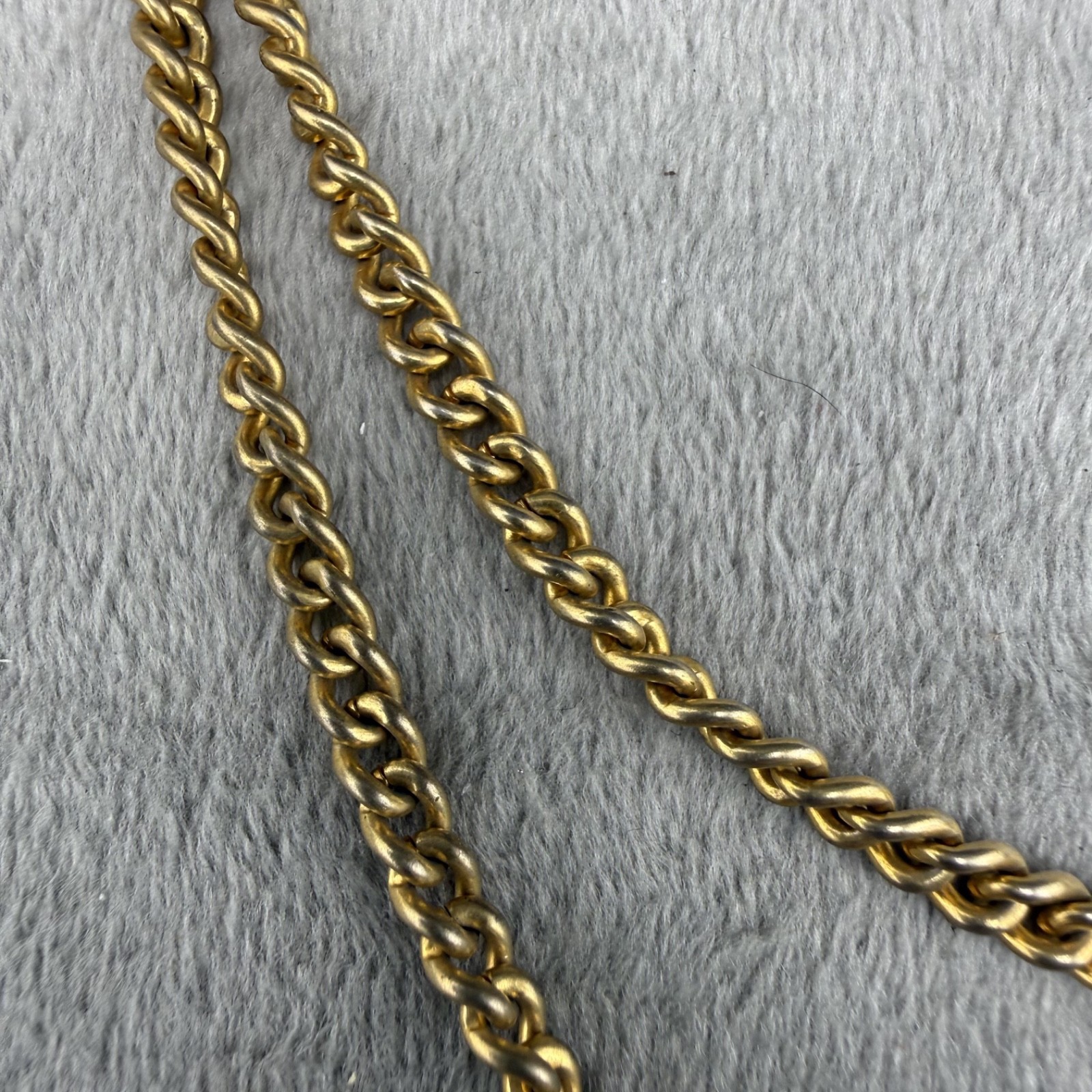 Vintage Double Brooch Set Chatelaine Gold Tone Chain