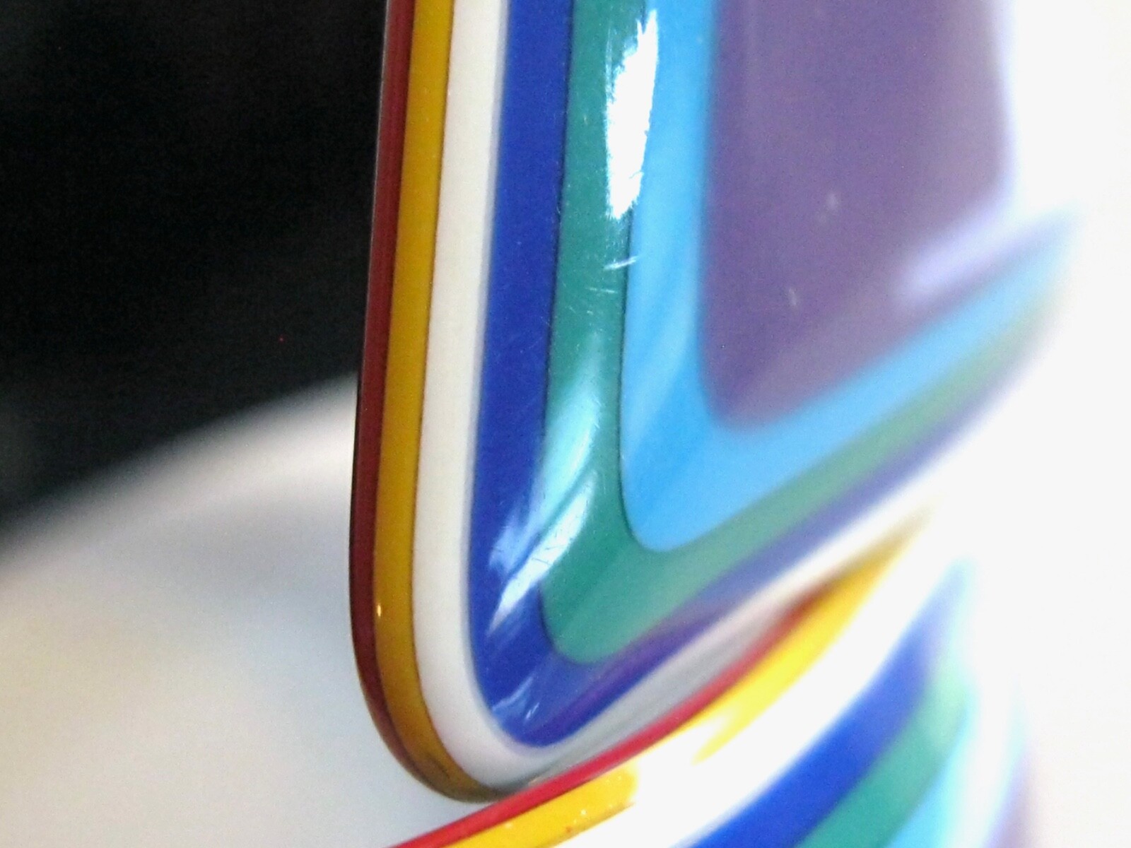 COLORFUL RETRO VINTAGE BYPASS WRAP LAYERED CELLULOSE ACETATE BANGLE BRACELET