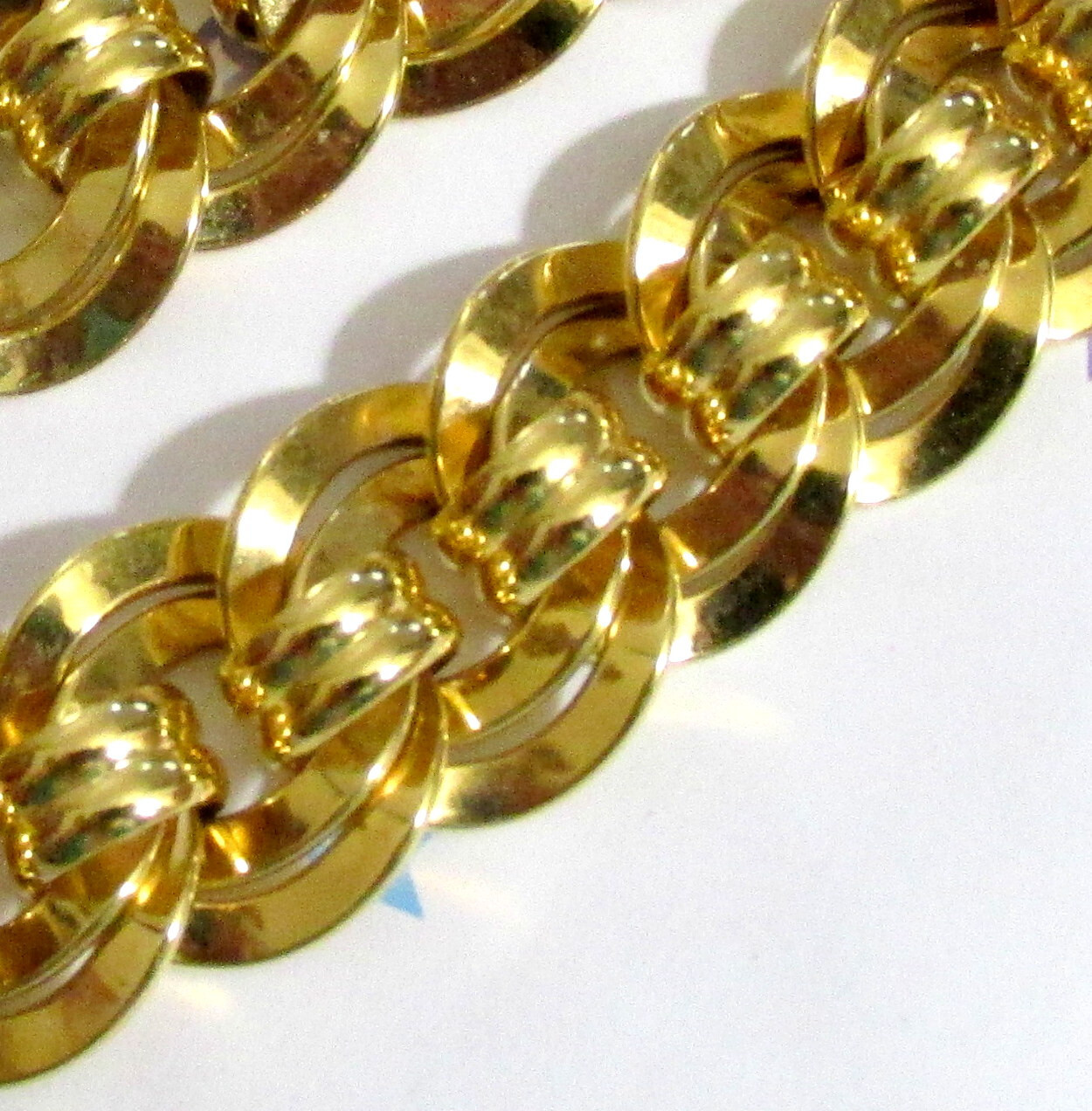 VTG RUNWAY WEIGHTY GP 19″ NAPIER DOUBLE LINK CHAIN NECKLACE CLASSIC STATEMENT