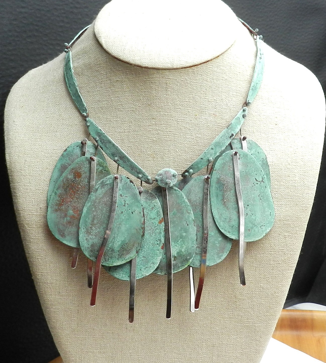 Vintage Modernist Early Gale Rothstein 1984 Hand Signed Pendant Necklace Dangles