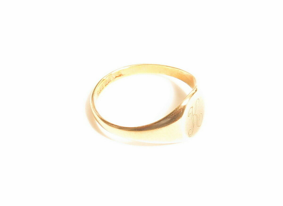 Vintage 18K HGE ESPO Esposito Gold Plated Monogram Assorted Signet Rings A806