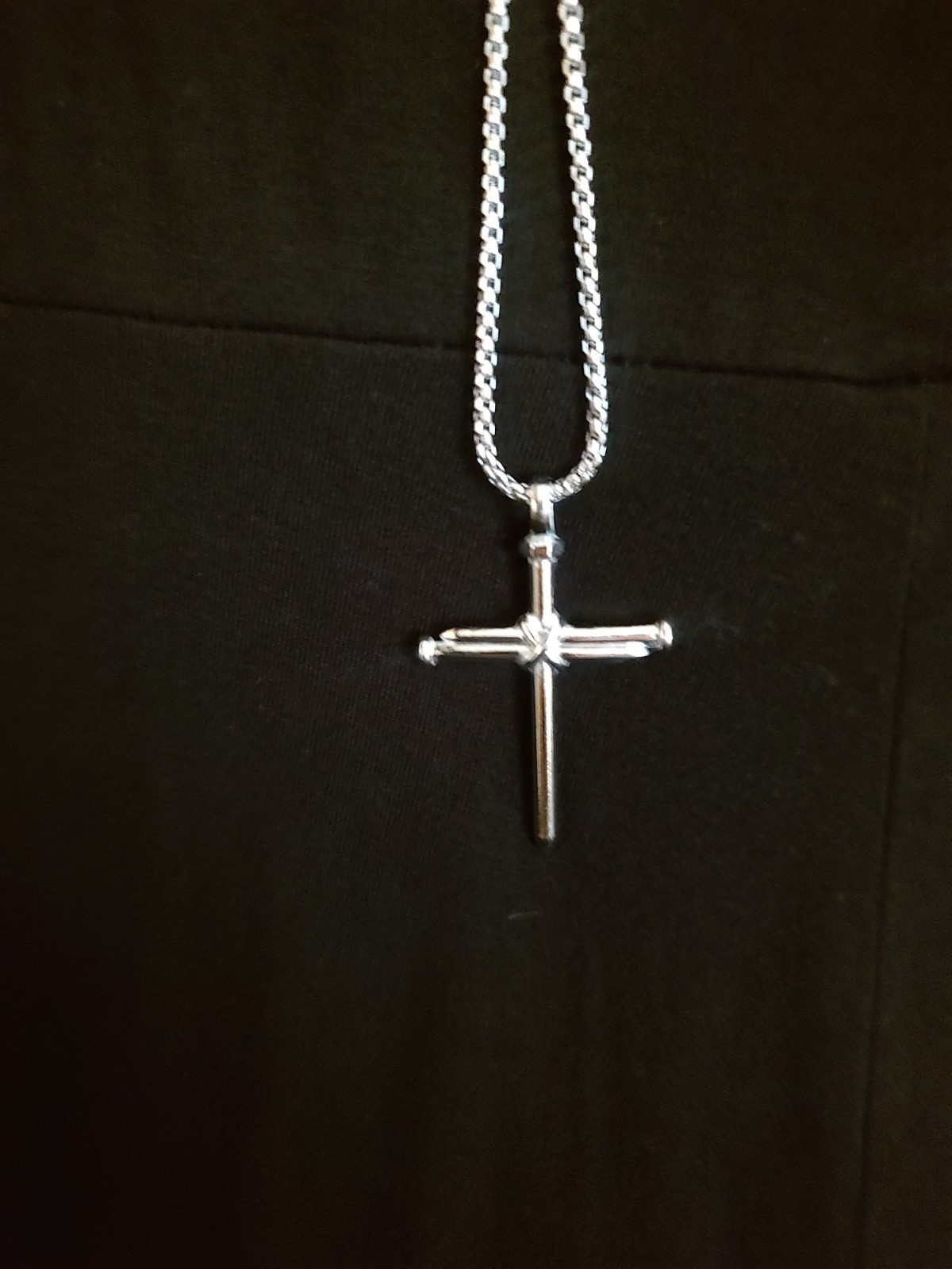 Spike Cross Necklace, Bohemian Style Durable Alloy Chain , Silver In Color