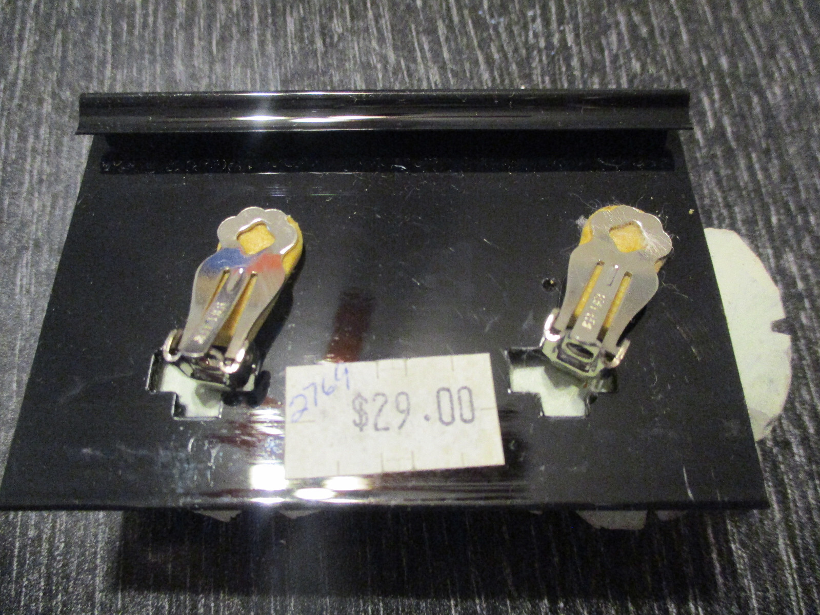 Vintage Designer Artisan Signed Jeff Lieb Crystal 3D Rose 1-5/8″ Clip Earrings!