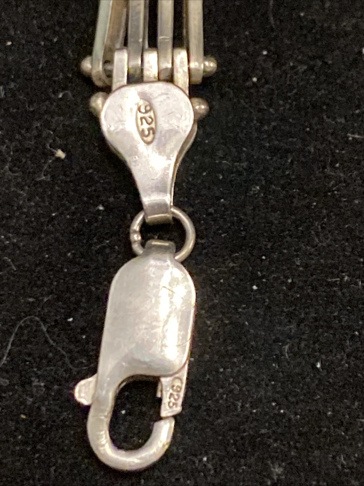 Vintage .925 Sterling Silver Bar Link Bracelet Unisex 7.5” 14.53g