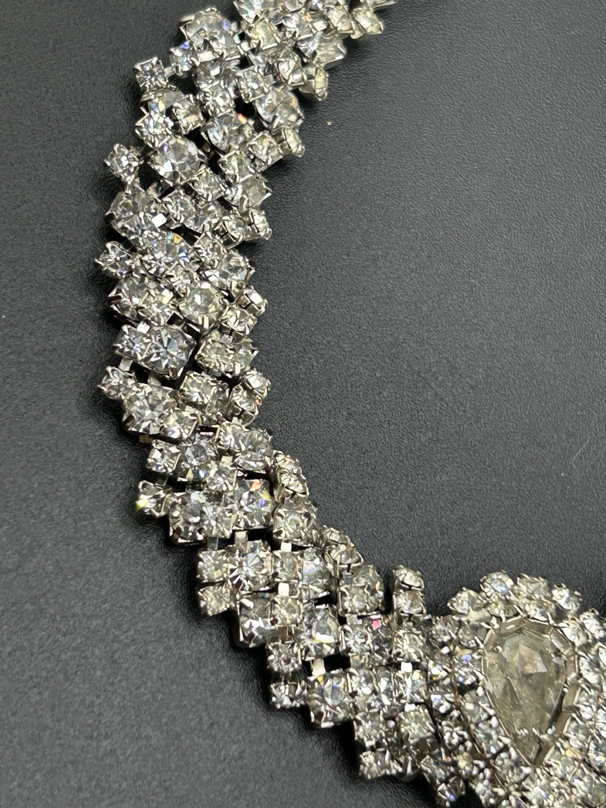 Kramer NY Rhinestones And Teardrop Center Necklace
