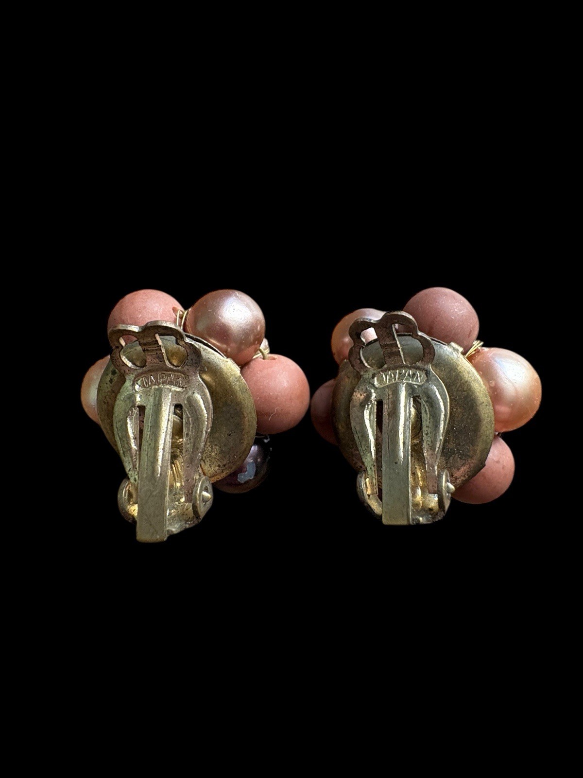 Vintage Beaded Cluster Clip On Earrings Lot 11 Japan, Hong Kong