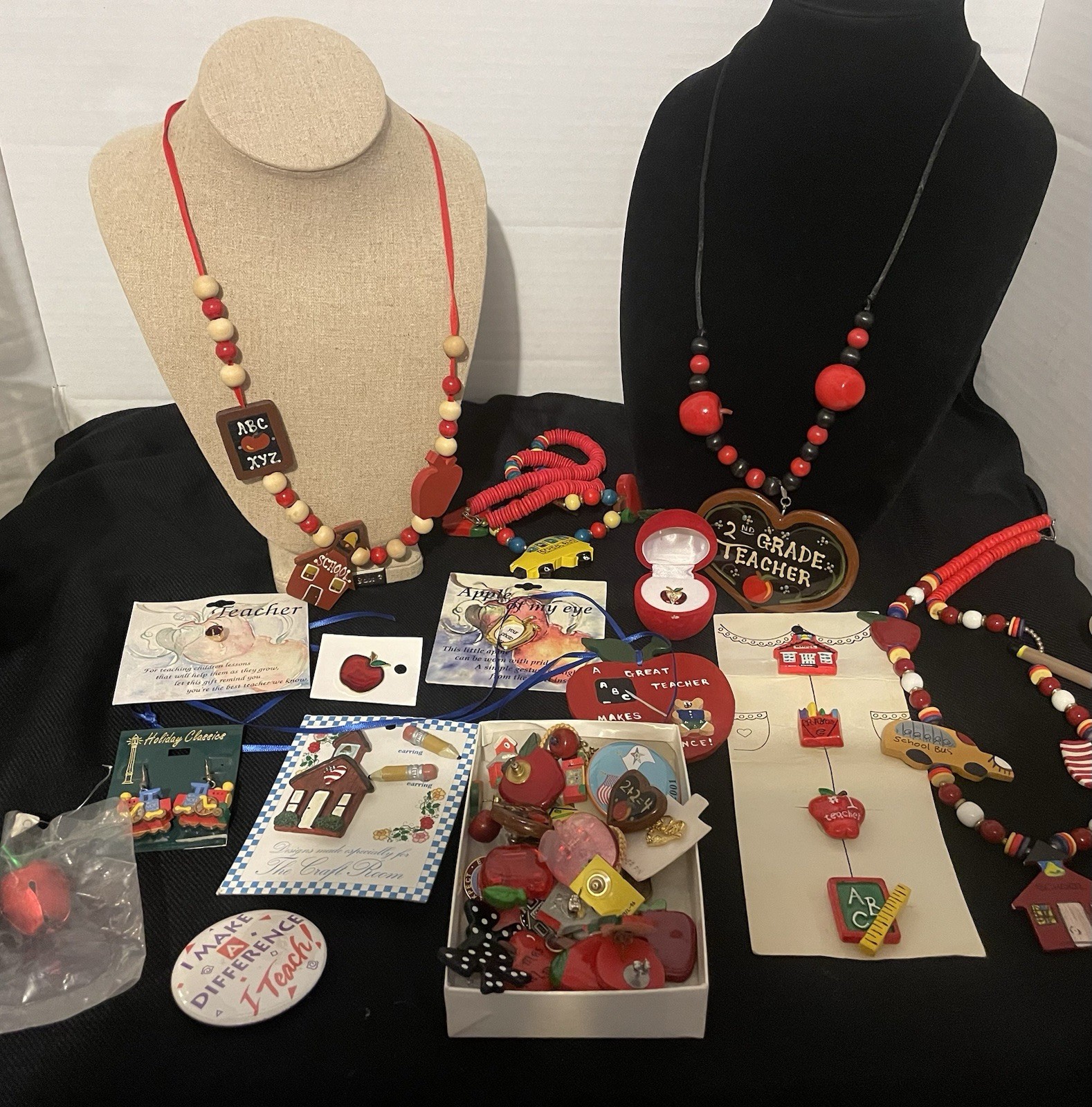 Lot Of Teacher Theme Jewelry See Pictures Details/Wear