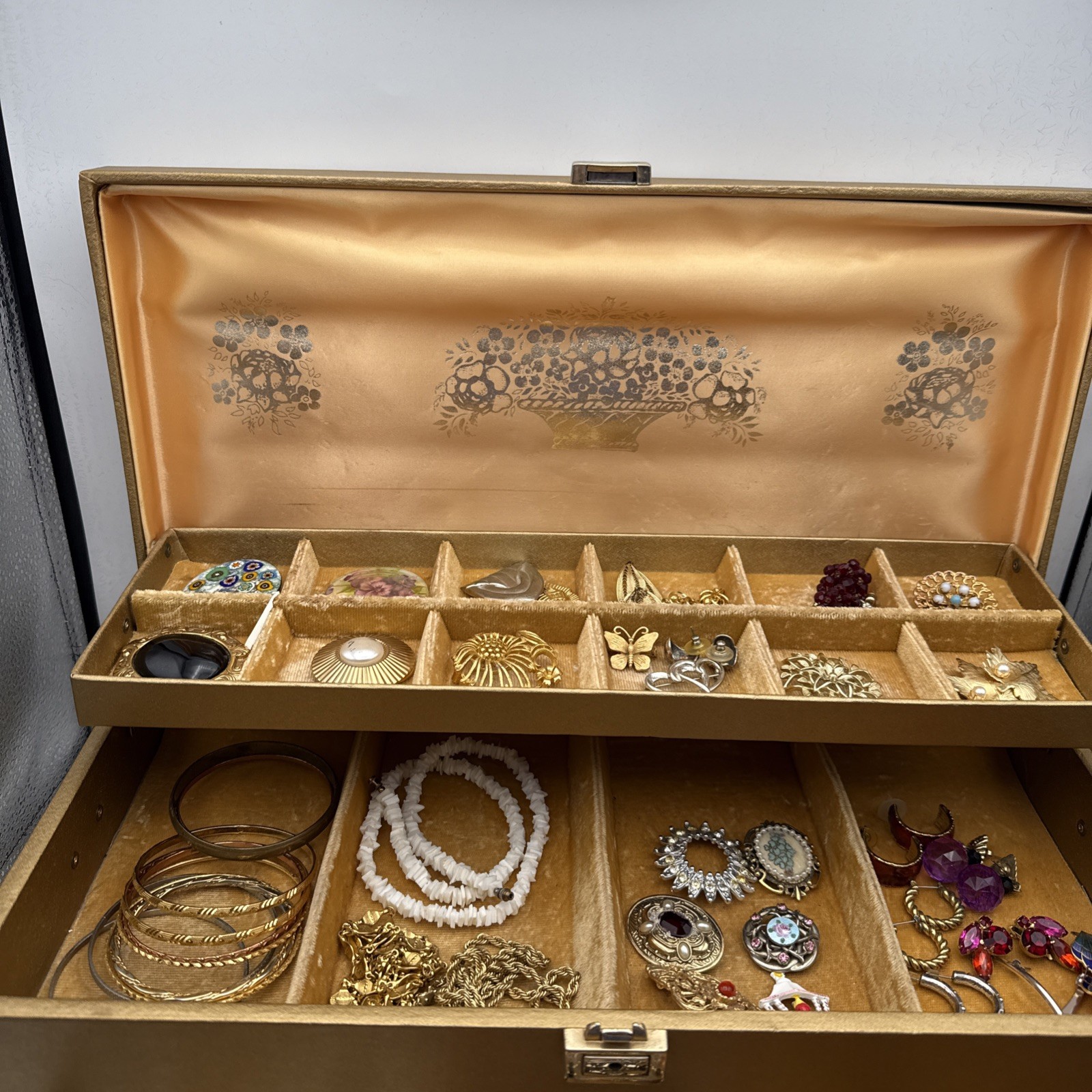 Massive Lady Buxton Filled With Vintage Jewelry READ