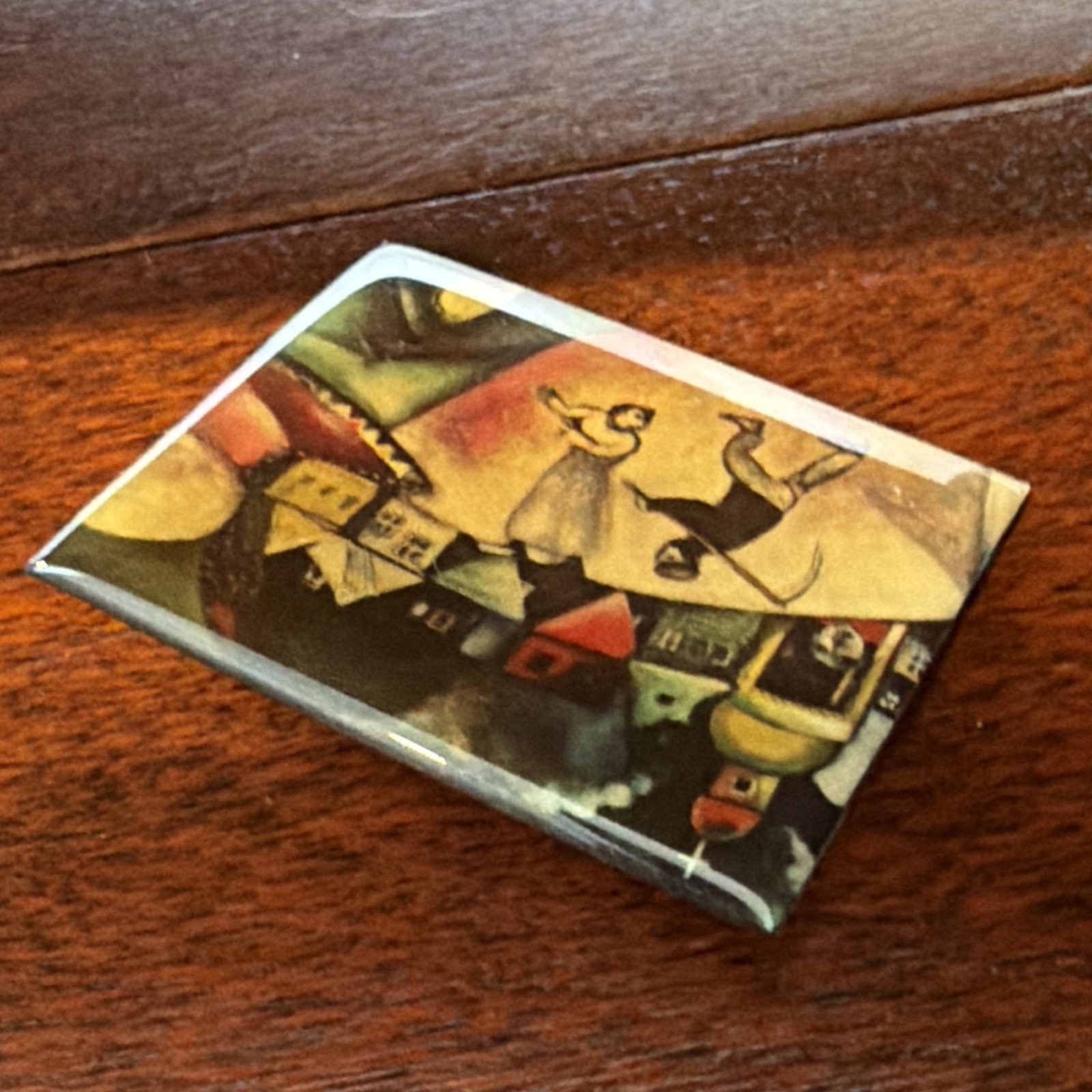 Marc Chagall💥Reproduction/Vintage Brooch/Pin “I and the Village” (1911)~Signed