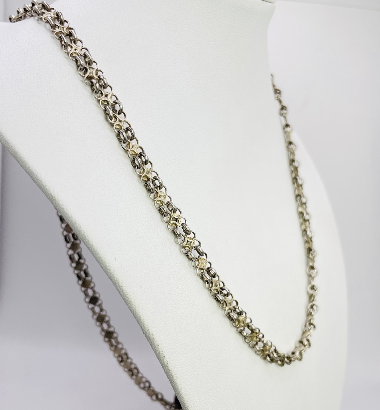Mirror Link Sterling Silver Chain 25in (19.94g)