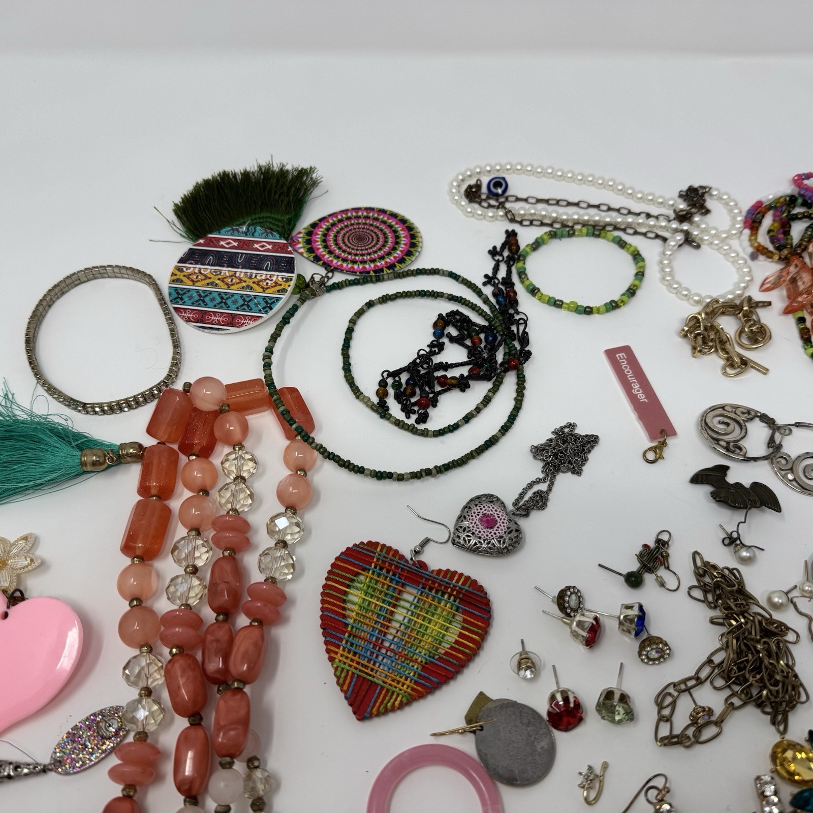 1 Lb Lot Mix of Single Earrings and Craft Junk Broken Jewelry Vintage Modern