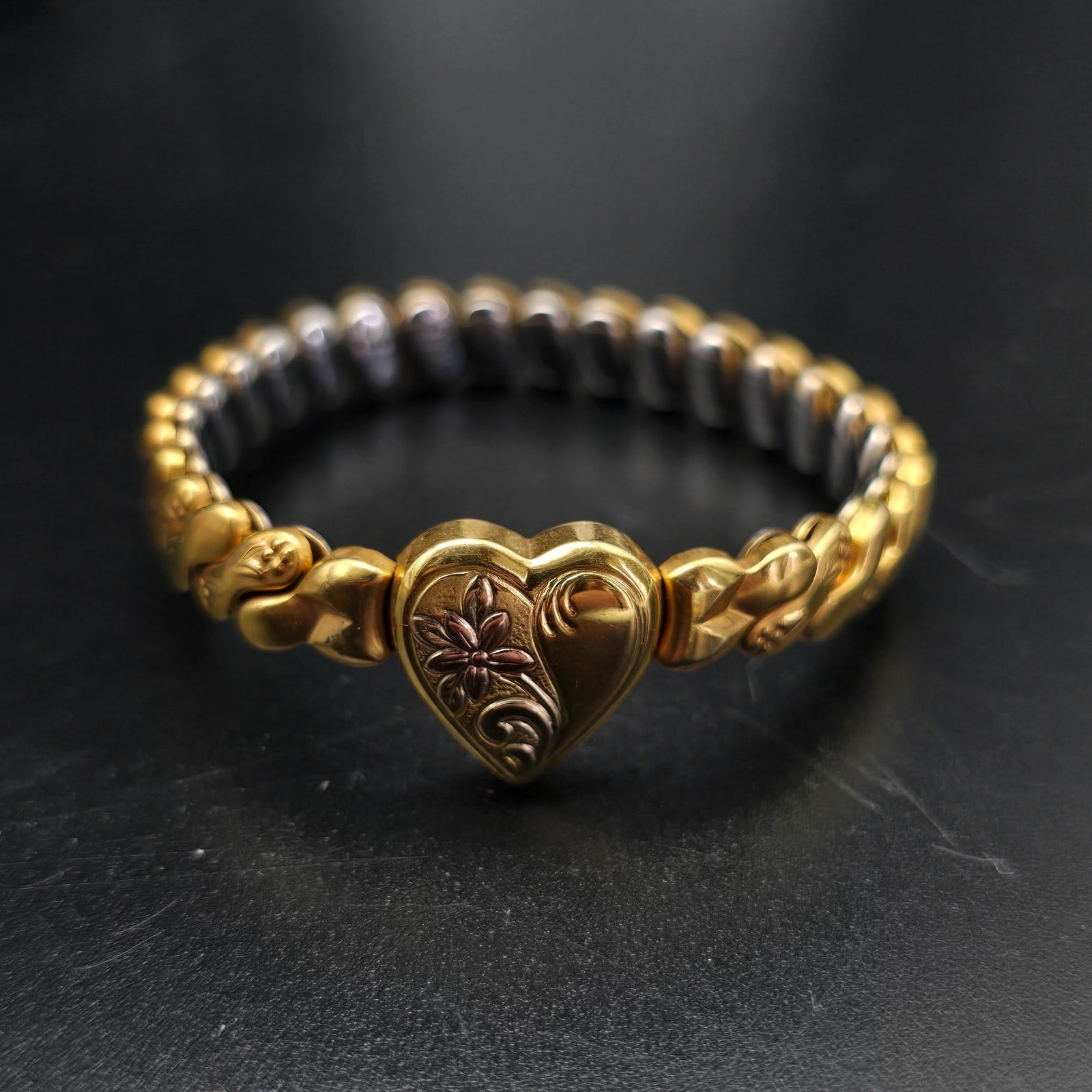 Foster 12K Gold Filled Child’s Sweetheart Bracelet Expandable Accordian Link