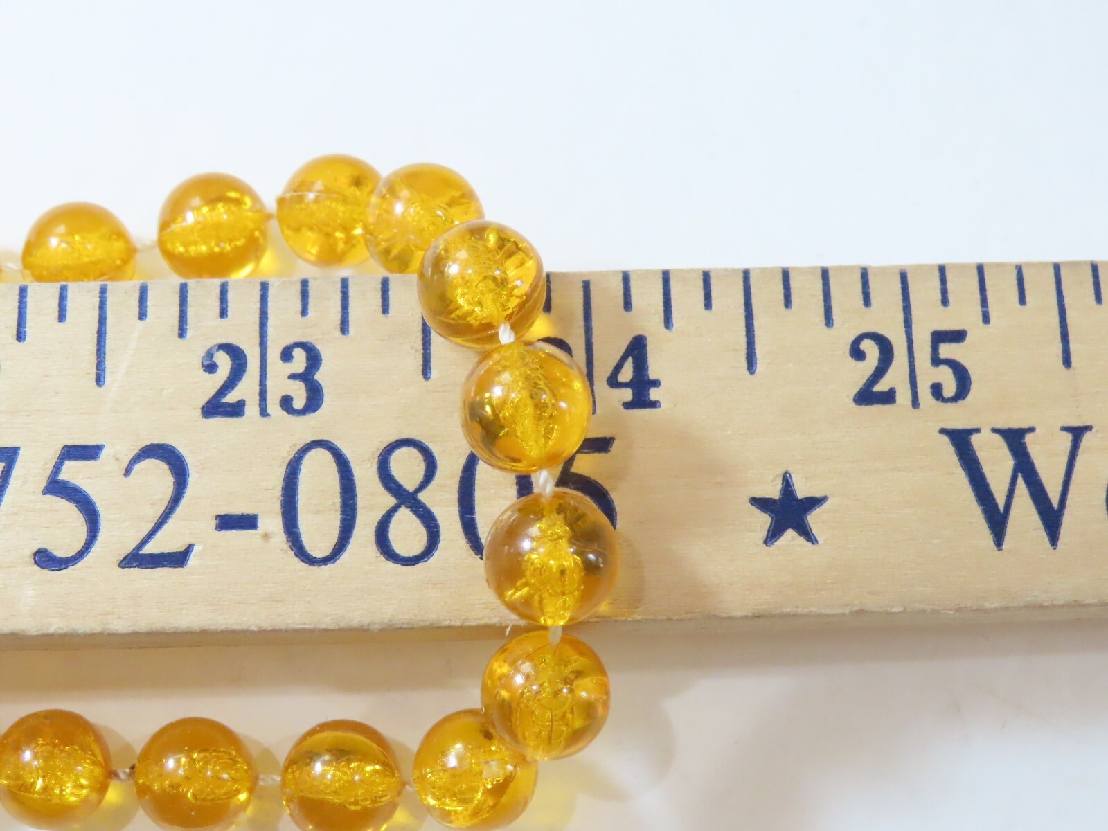 Vintage Necklace Lot Beaded Lucite + Tribal 23-26″ Yellow Butterscotch D1887