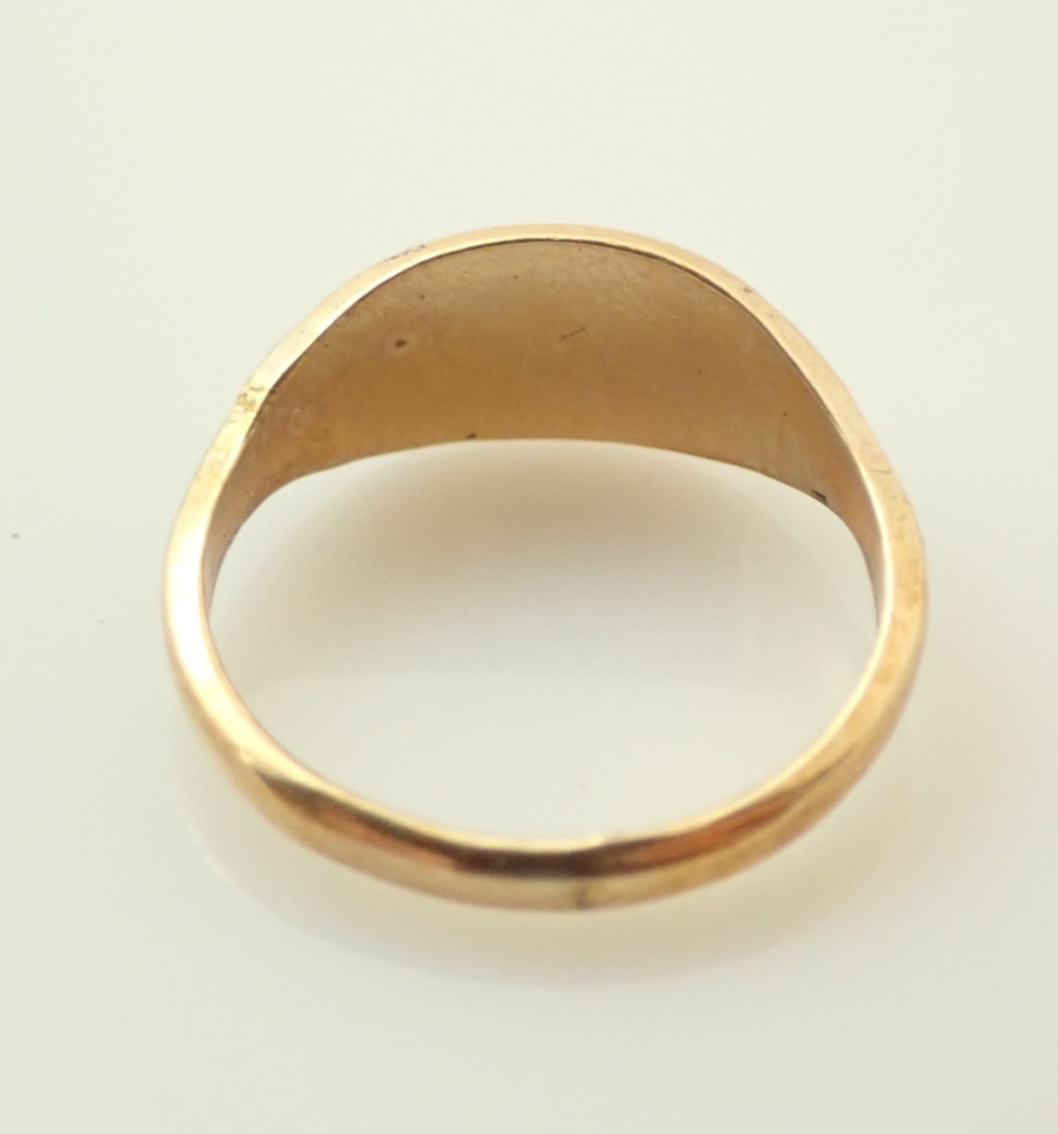 Vintage 10k Gold Filled Signet Initial Letter “A” Pinky Band Ring Sz 3.75