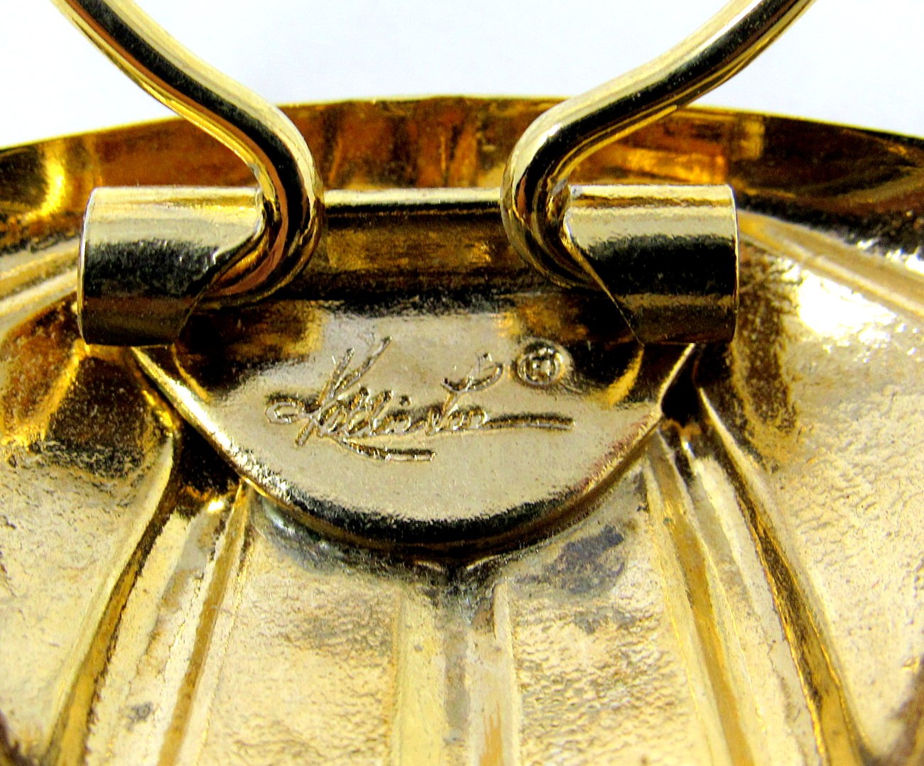 Kathie Lee Scarf Holder Clip Triangle Gold Tone Slide Dressy New US Seller sl