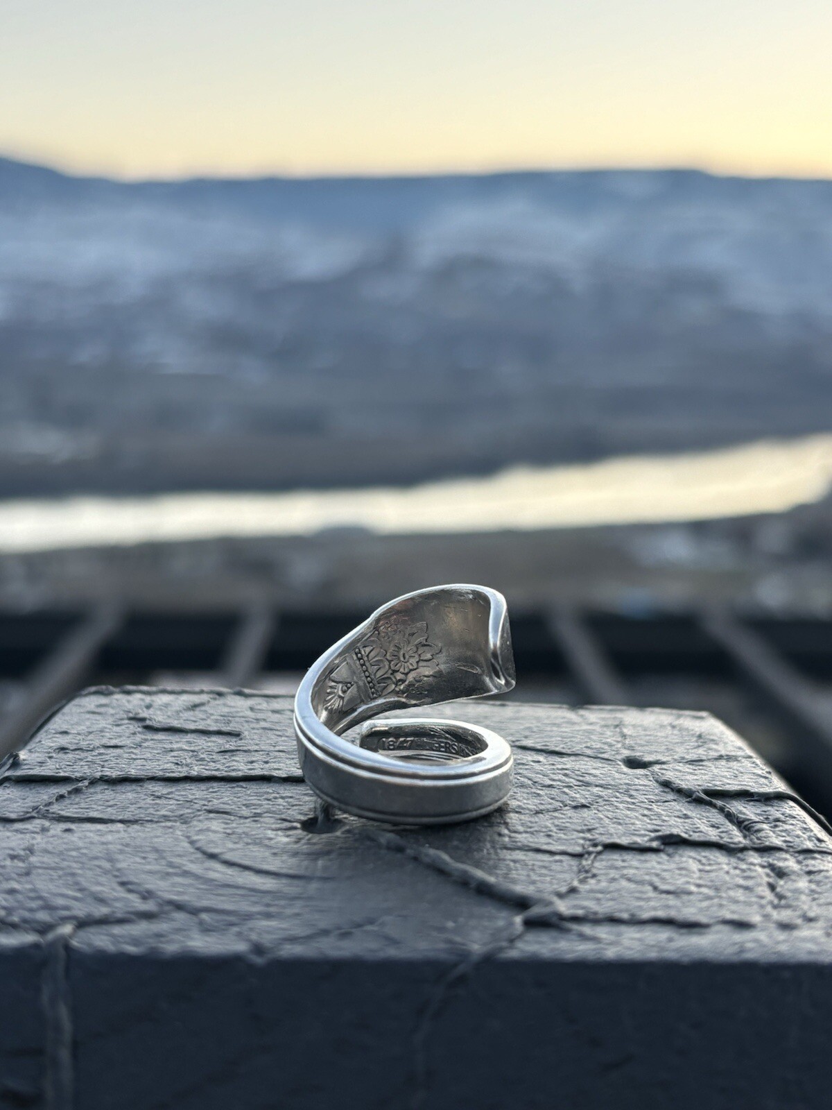Floral/geometric Sterling Silver Spoon Rings! Made To Order, Sizes 5-12 Avail.