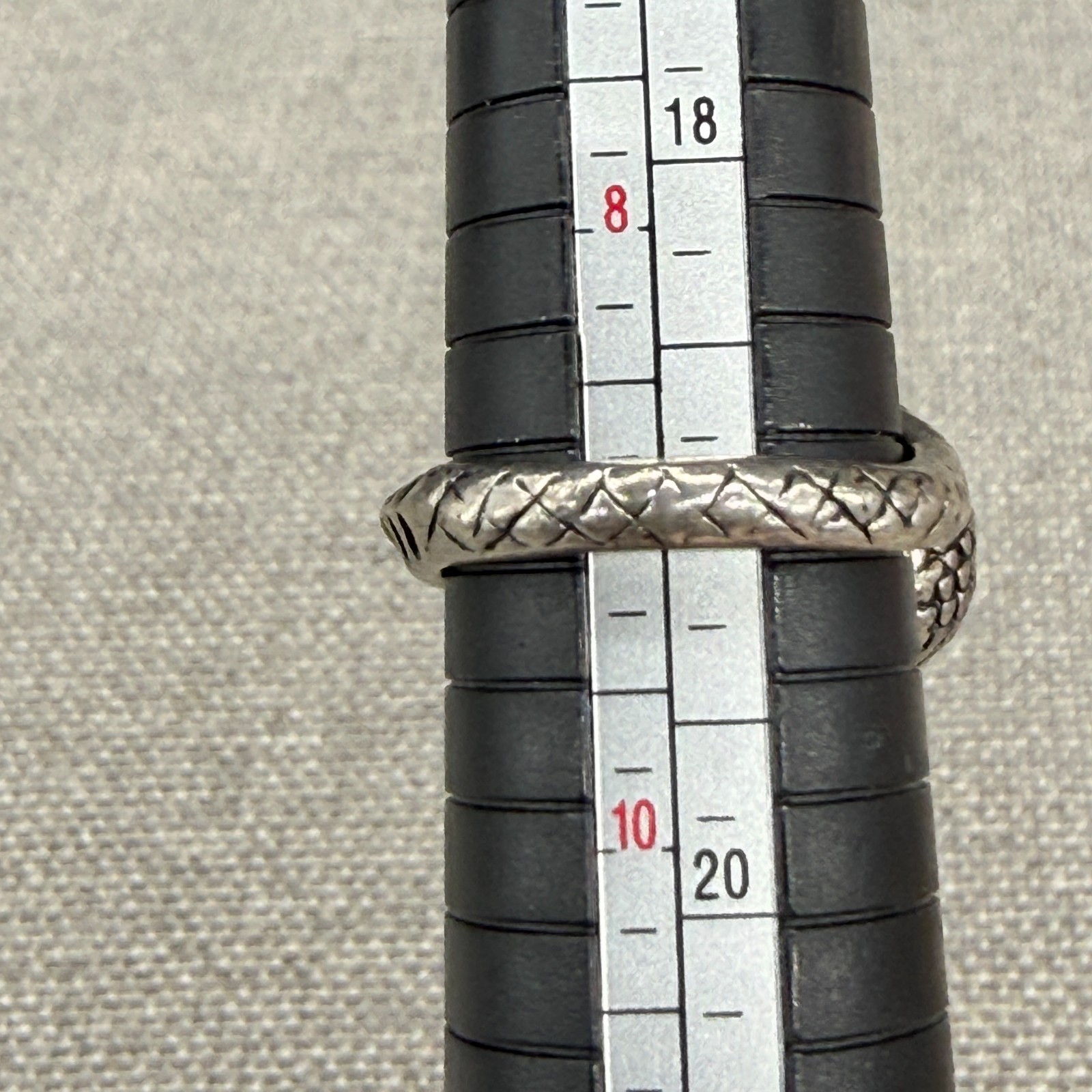 Vintage Cobra Snake Ring Silver Tone Size 9