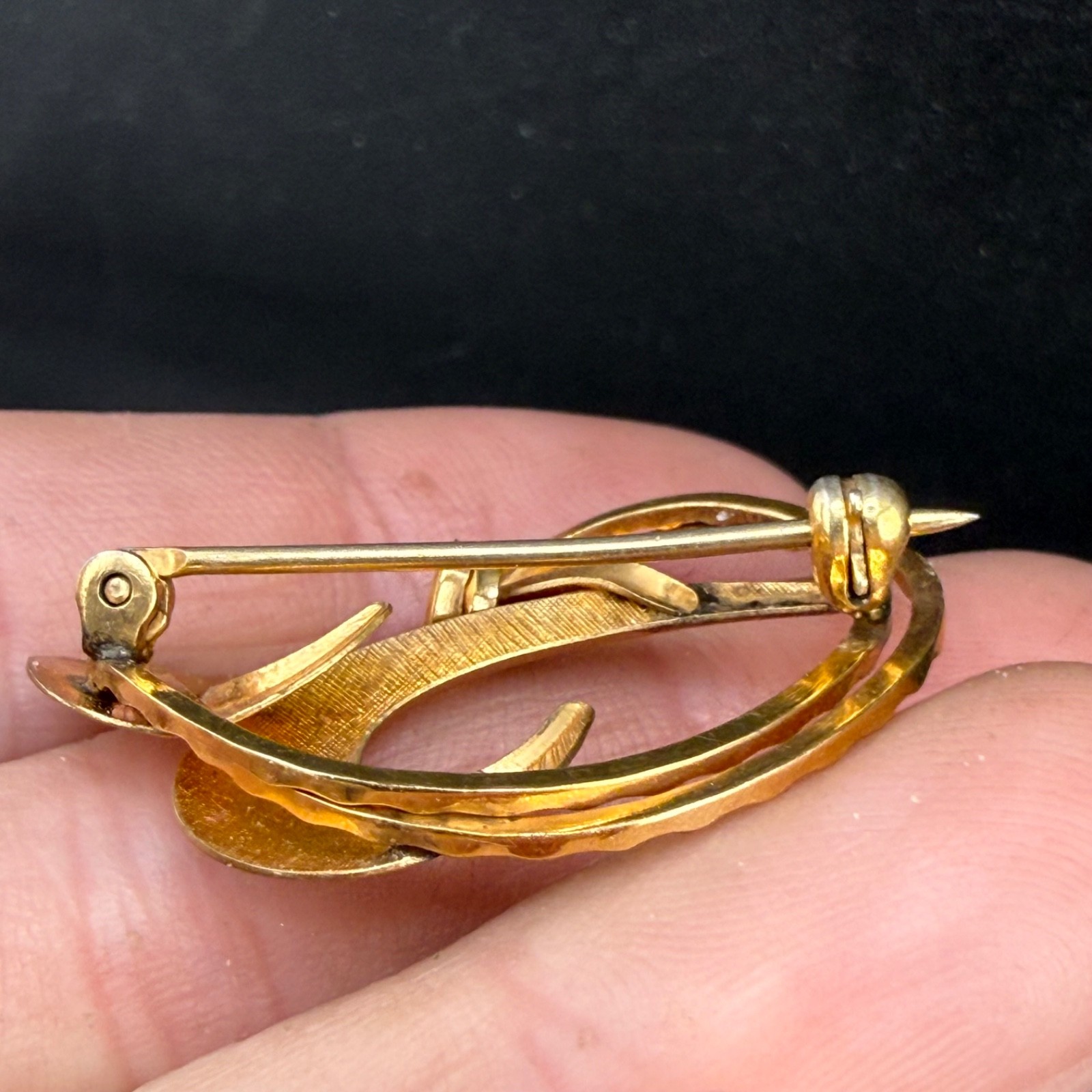 Vintage Gold Filled Brooch Signed Curtis