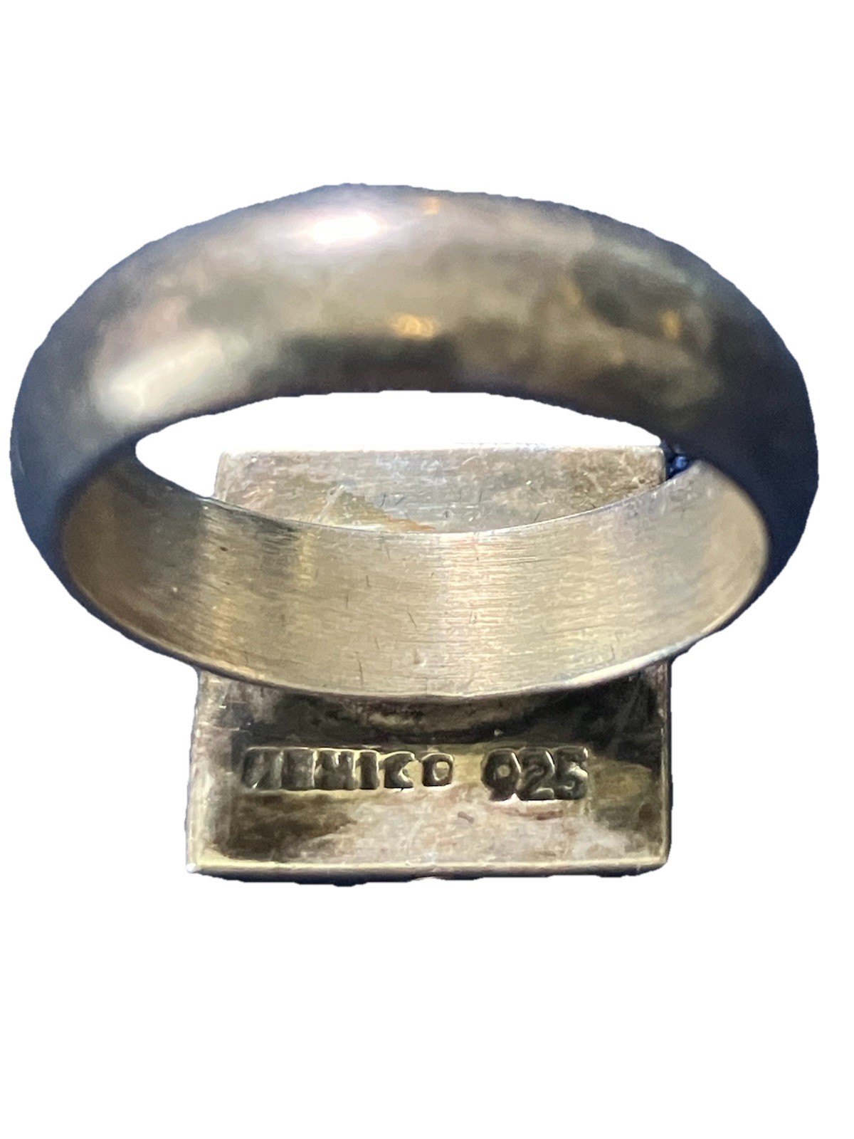 Vintage 925 Sterling Silver Monogram Signet Ring Engraved Initials Sz 7 Stamped