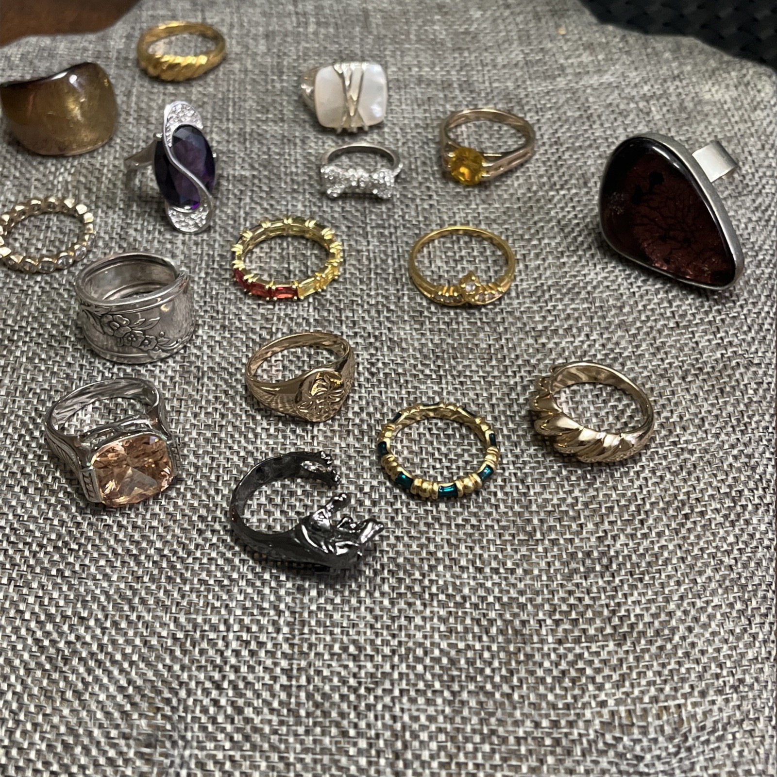 Vintage/Now Ring Lot Costume (17) Pieces