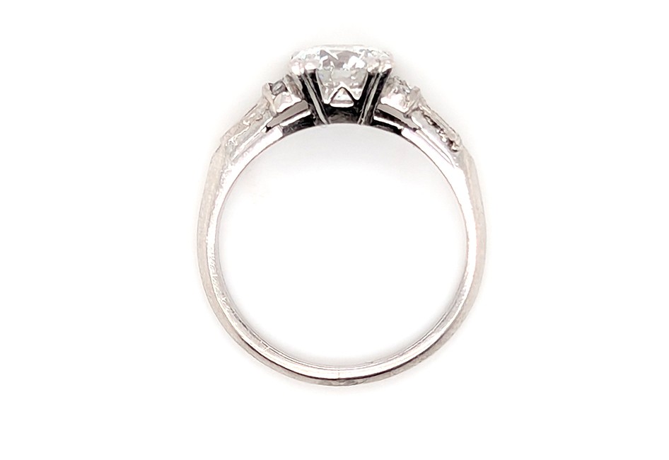 Antique Deco Diamond Engagement Ring 1ct D VS1 Ideal Platinum Genuine 1930’s
