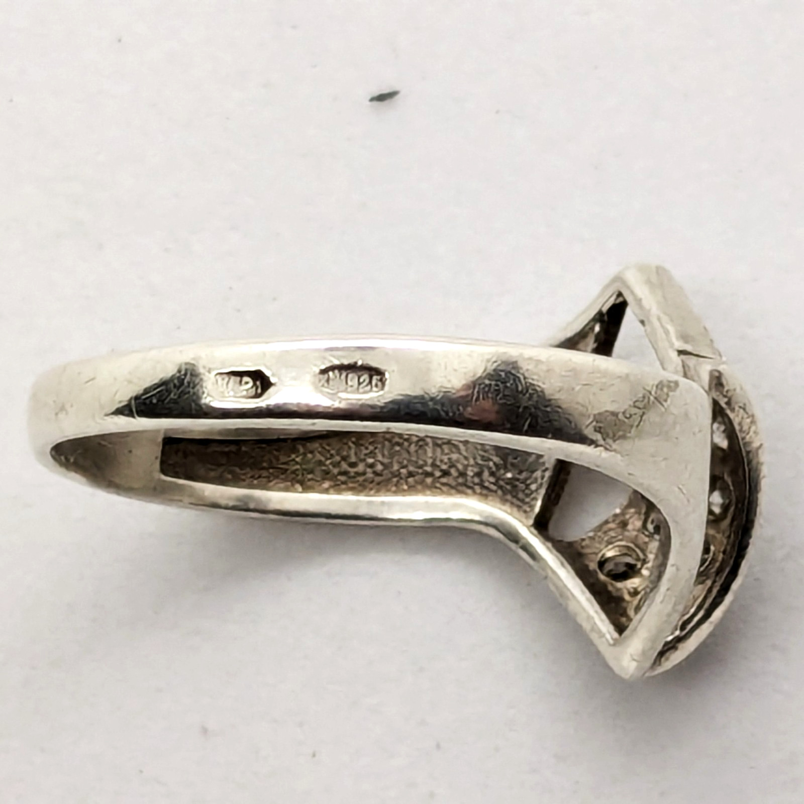 Vintage Elegant RING Silver 925 with Chic Bright Inserts -size: 8US (18mm) | #47