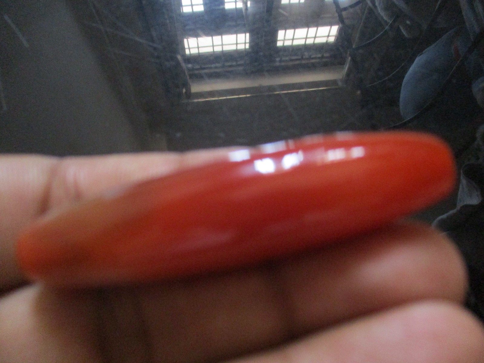 carnelian Elongated Bead Agate Antique 58 * 15 mm, 18.56 Gms