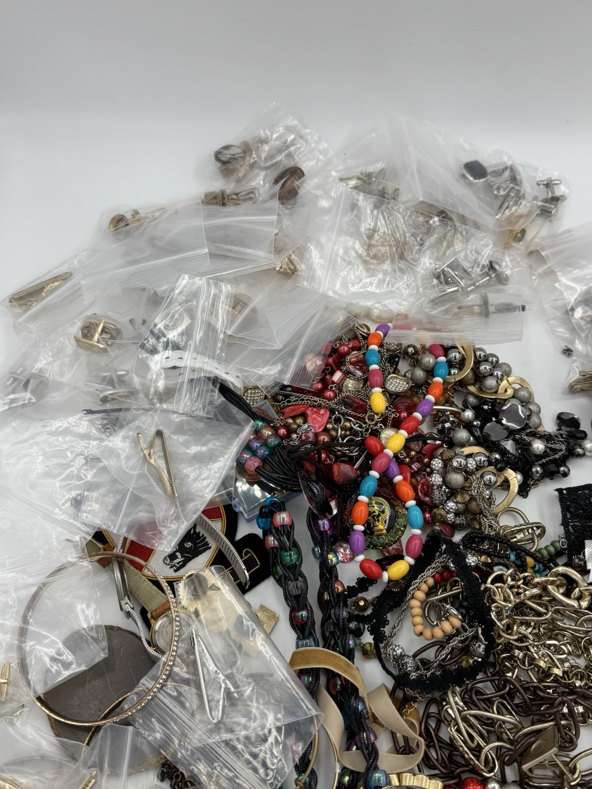 10 Lbs Vintage To Now Jewelry Lot Costume Estate Unsearched Watches Cuff Links