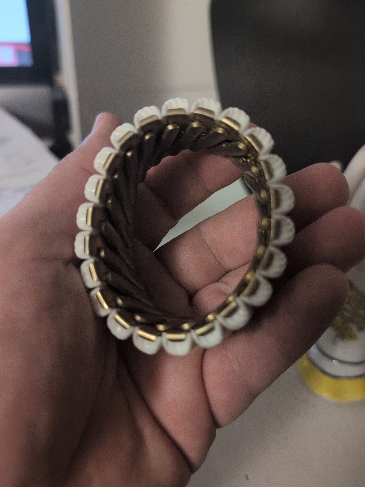 1950’s White Acrylic Expansion Bracelet